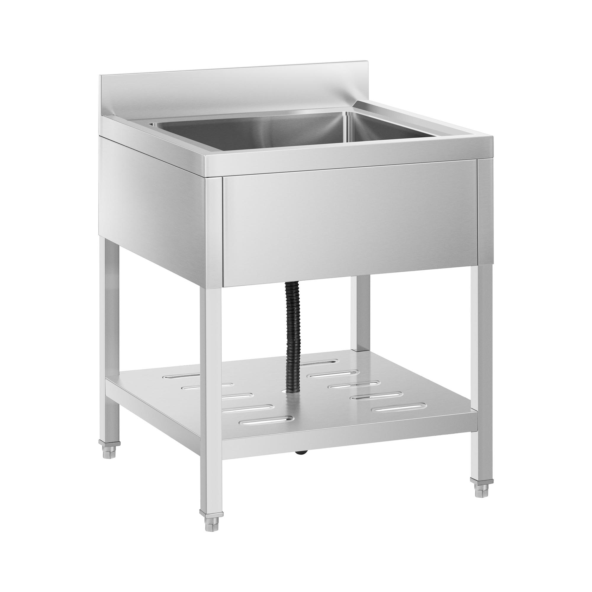 Royal Catering Spültisch - 1 Becken - Edelstahl - 70 x 70 cm