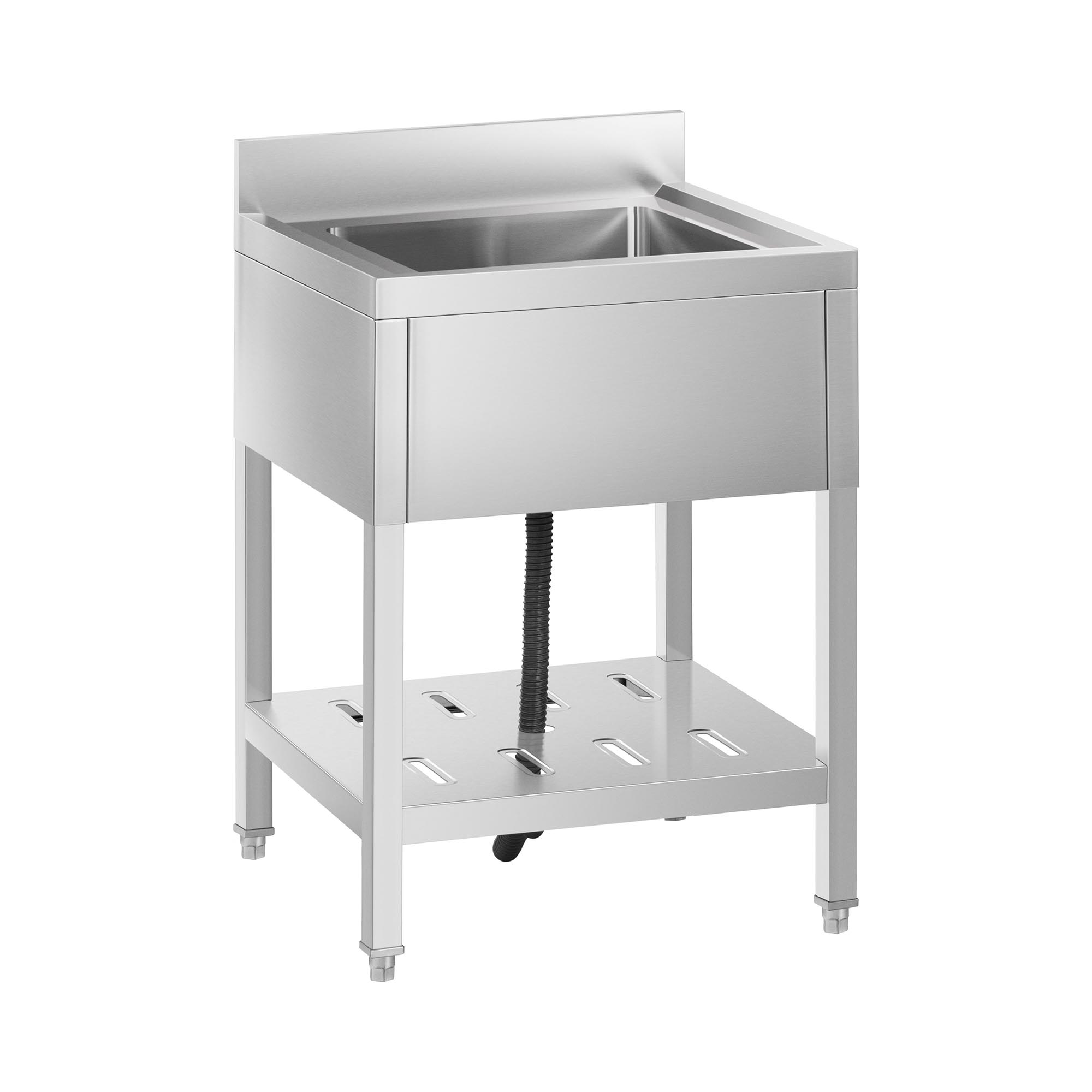 Royal Catering Spültisch - 1 Becken - Edelstahl - 60 x 60 cm