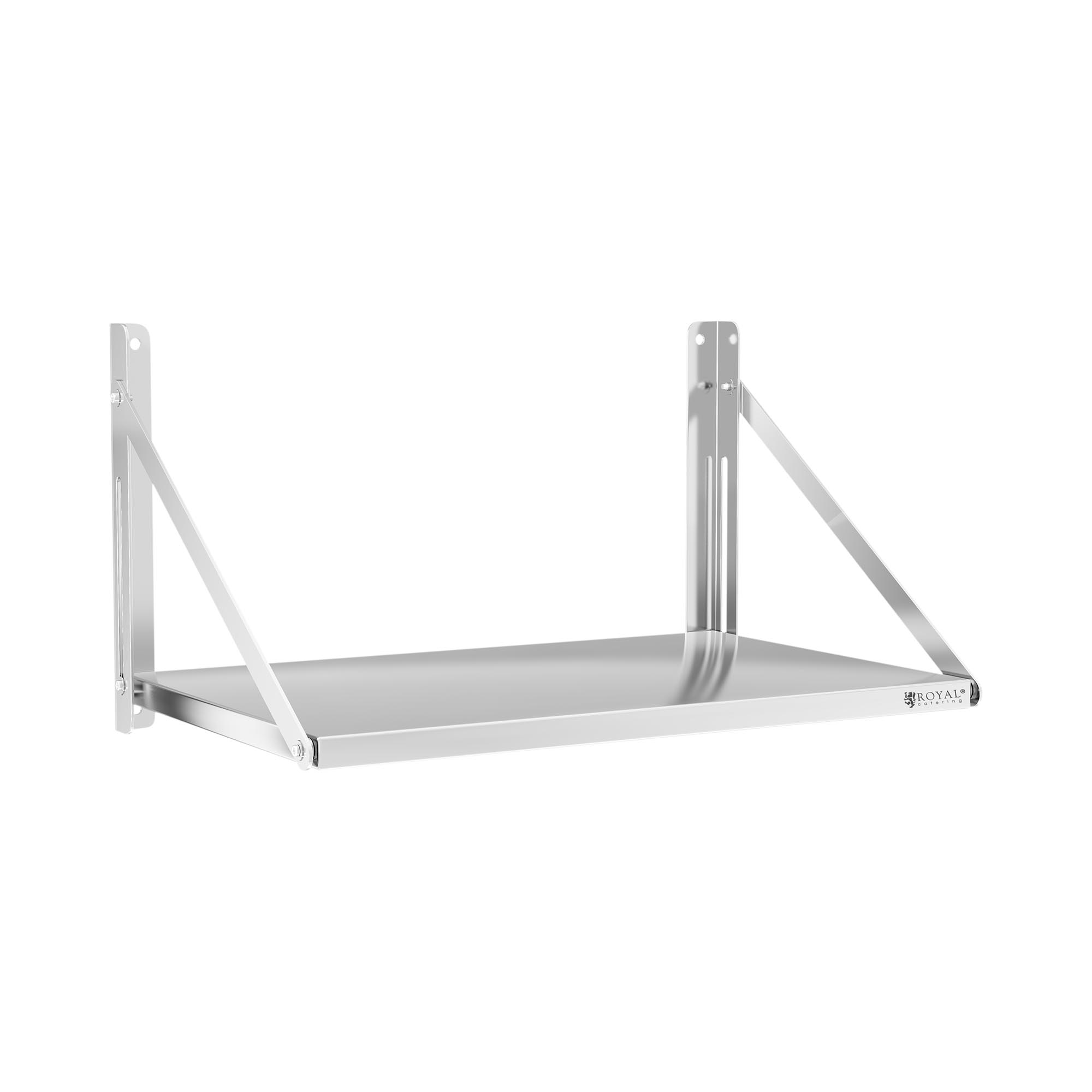 Royal Catering Wandbord - klappbar - 80 x 45 cm - 40 kg - Edelstahl