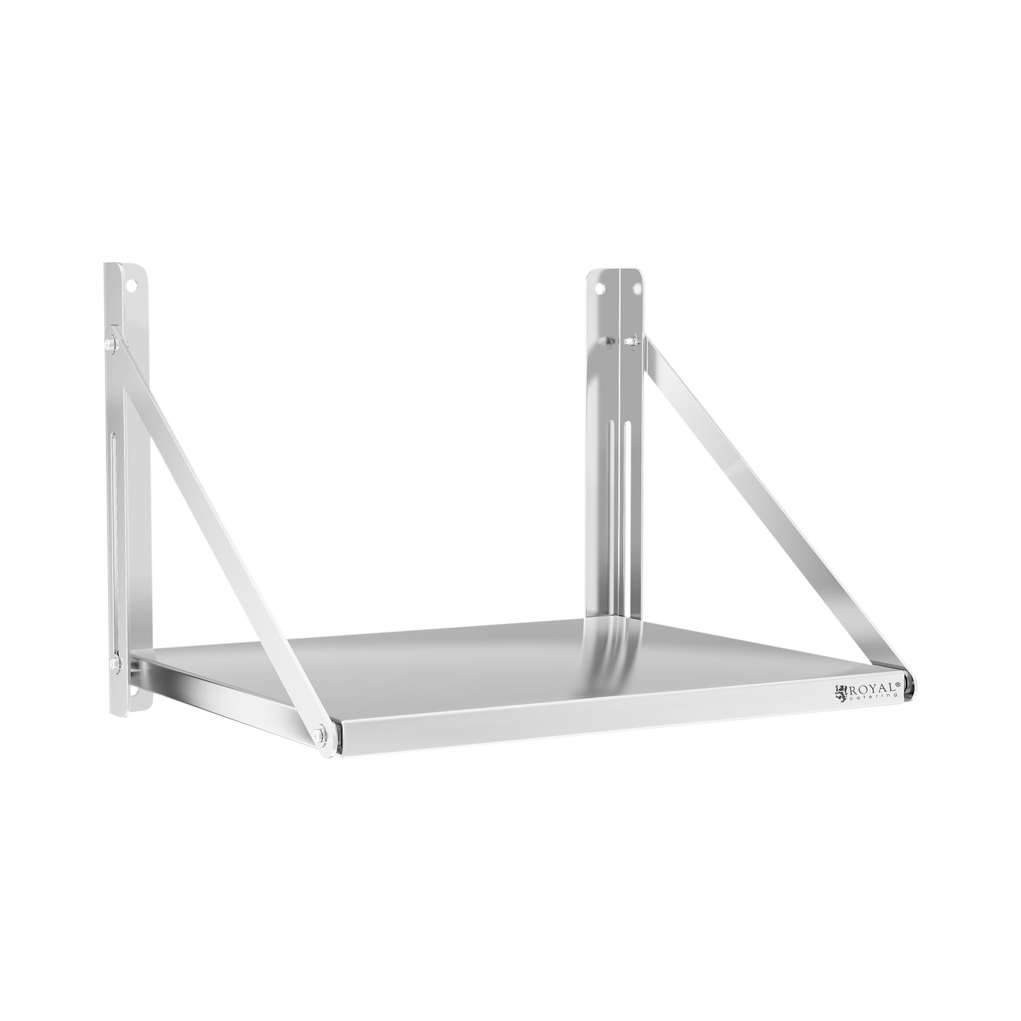 Royal Catering Wandbord - klappbar - 60 x 45 cm - 40 kg - Edelstahl