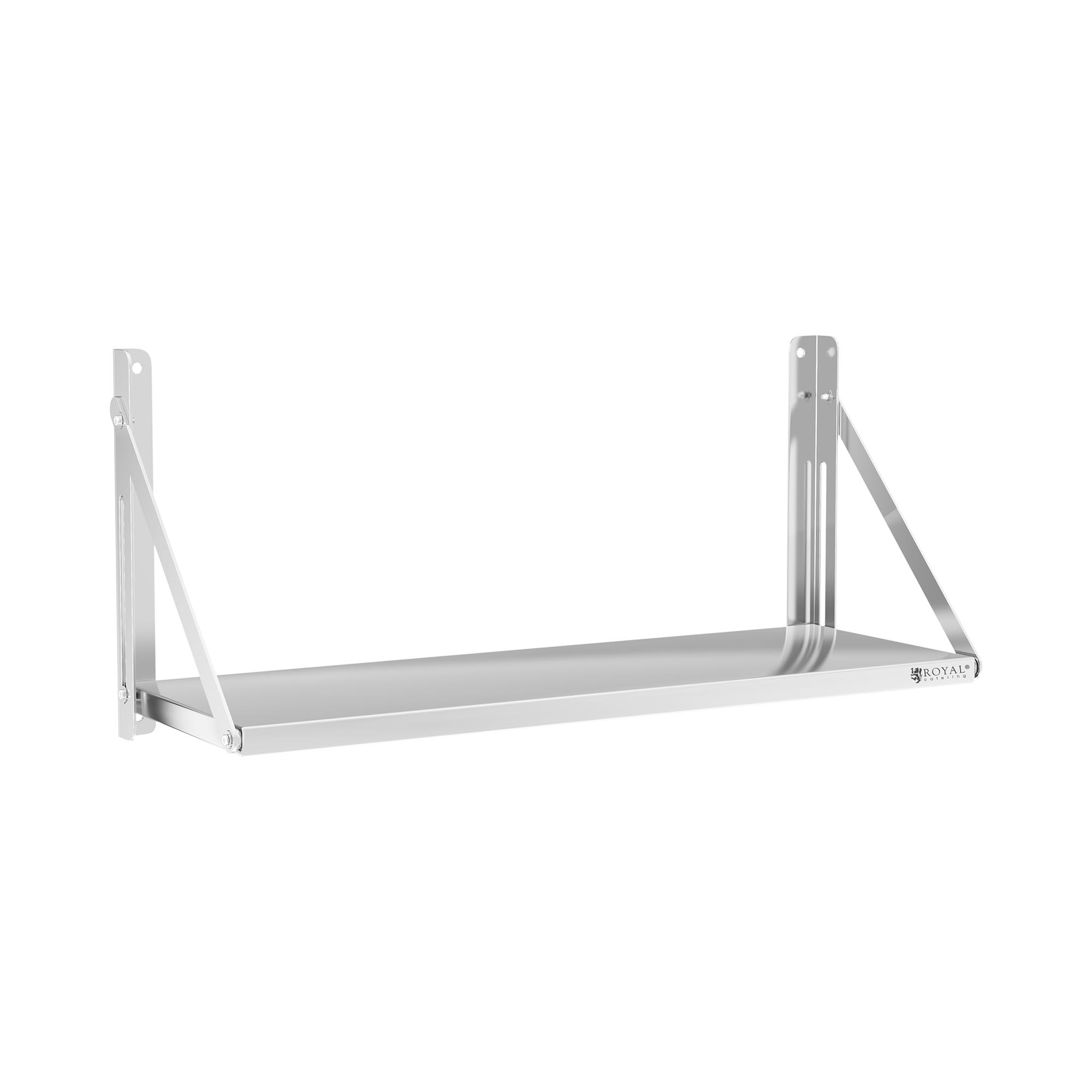 Royal Catering Wandbord - klappbar - 100 x 30 cm - 40 kg - Edelstahl