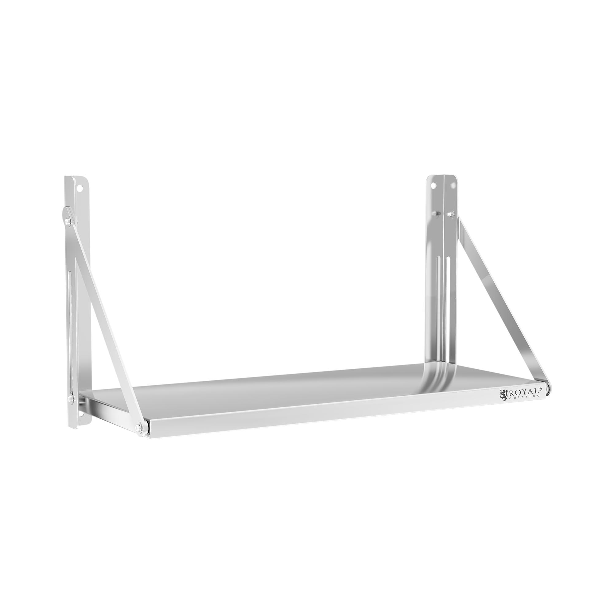 Royal Catering Wandbord - klappbar - 80 x 30 cm - 40 kg - Edelstahl