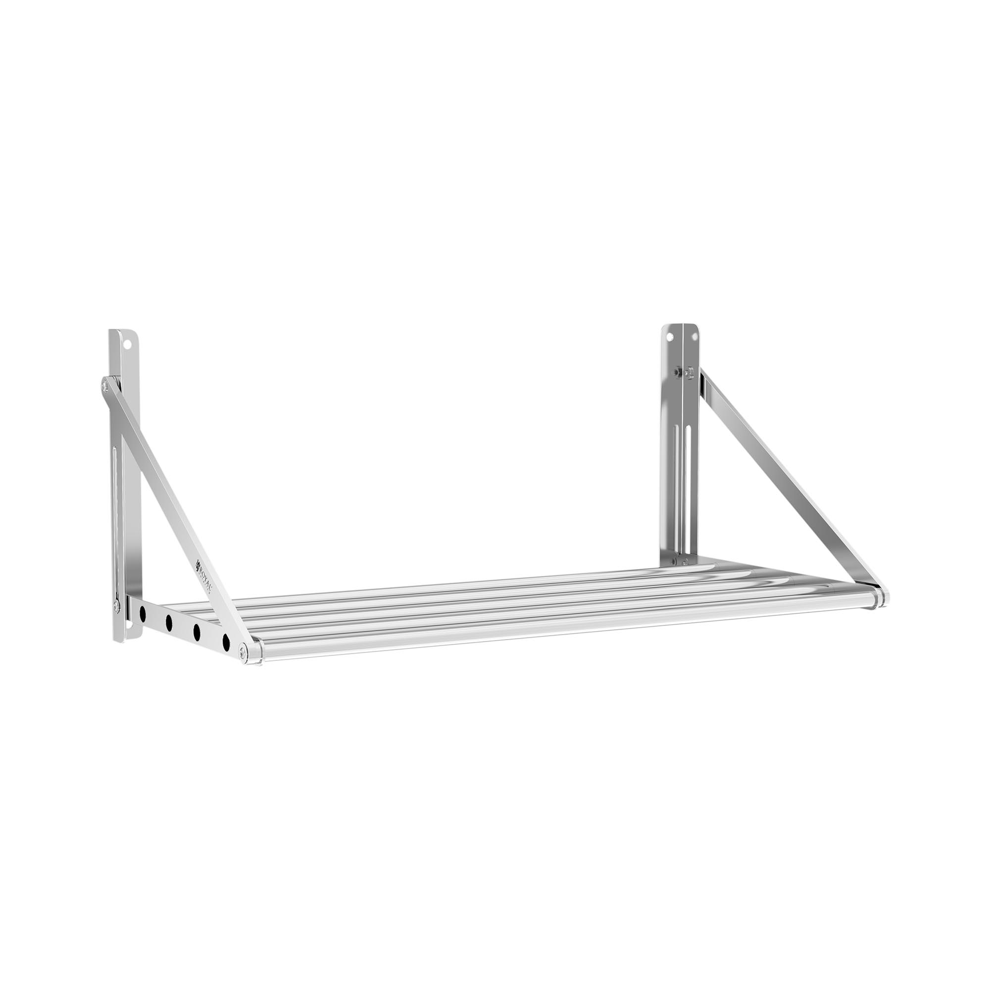 Royal Catering Wandbord - klappbar - Stangendesign - 80 x 45 cm - 40 kg - Edelstahl