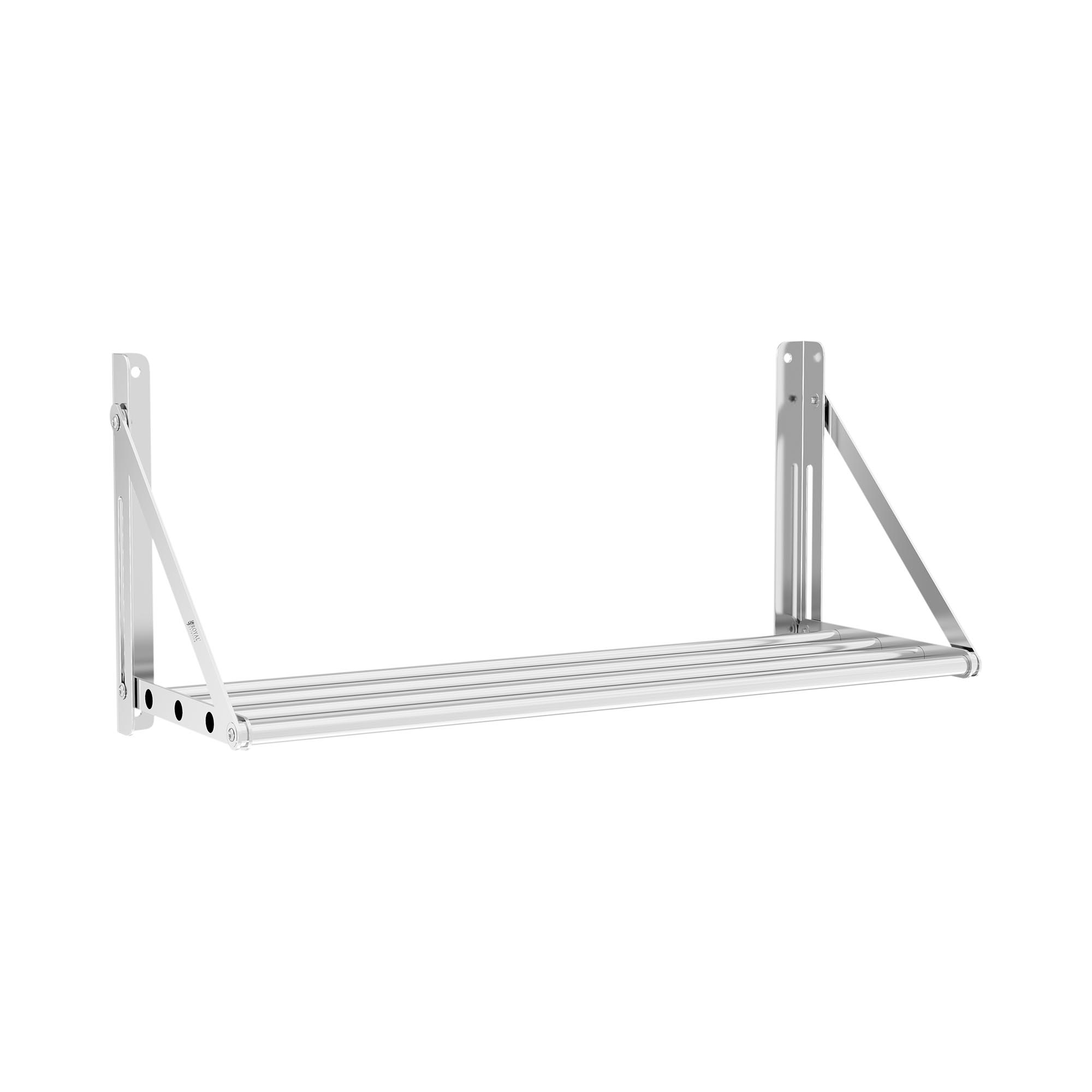 Royal Catering Wandbord - klappbar - Stangendesign - 80 x 30 cm - 40 kg - Edelstahl