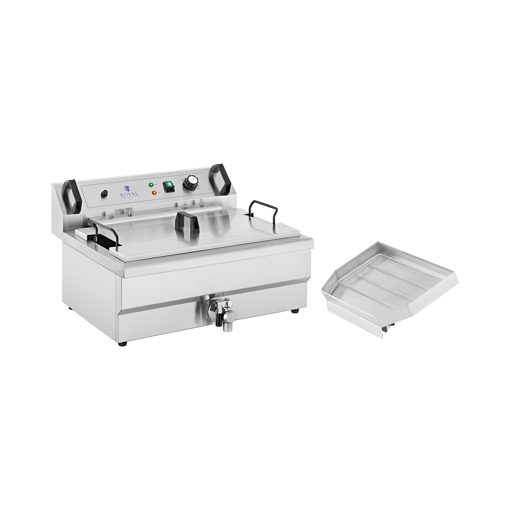 Fettbackgerät - 23 l - 3000 W - Ablasshahn - Royal Catering