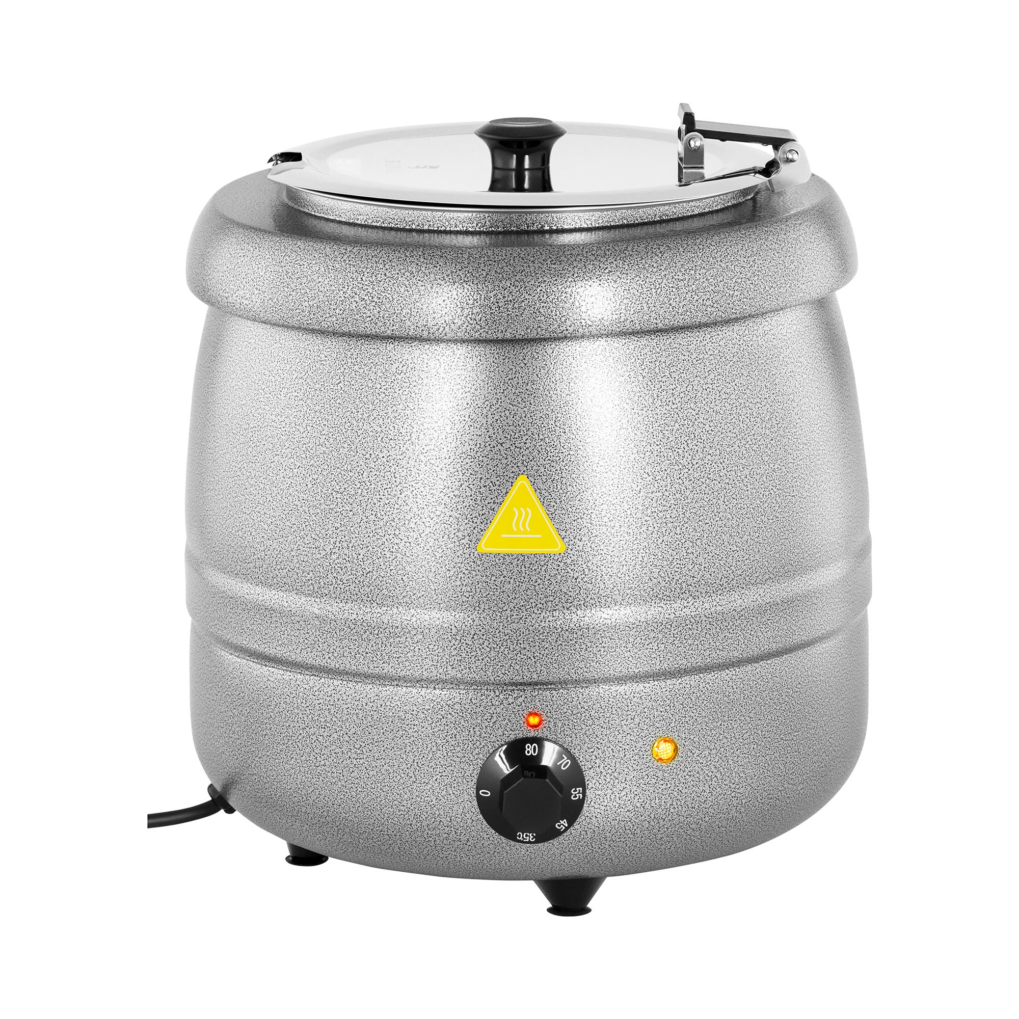 Royal Catering Suppentopf elektrisch - 10 L - Stahl - silbern beschichtet