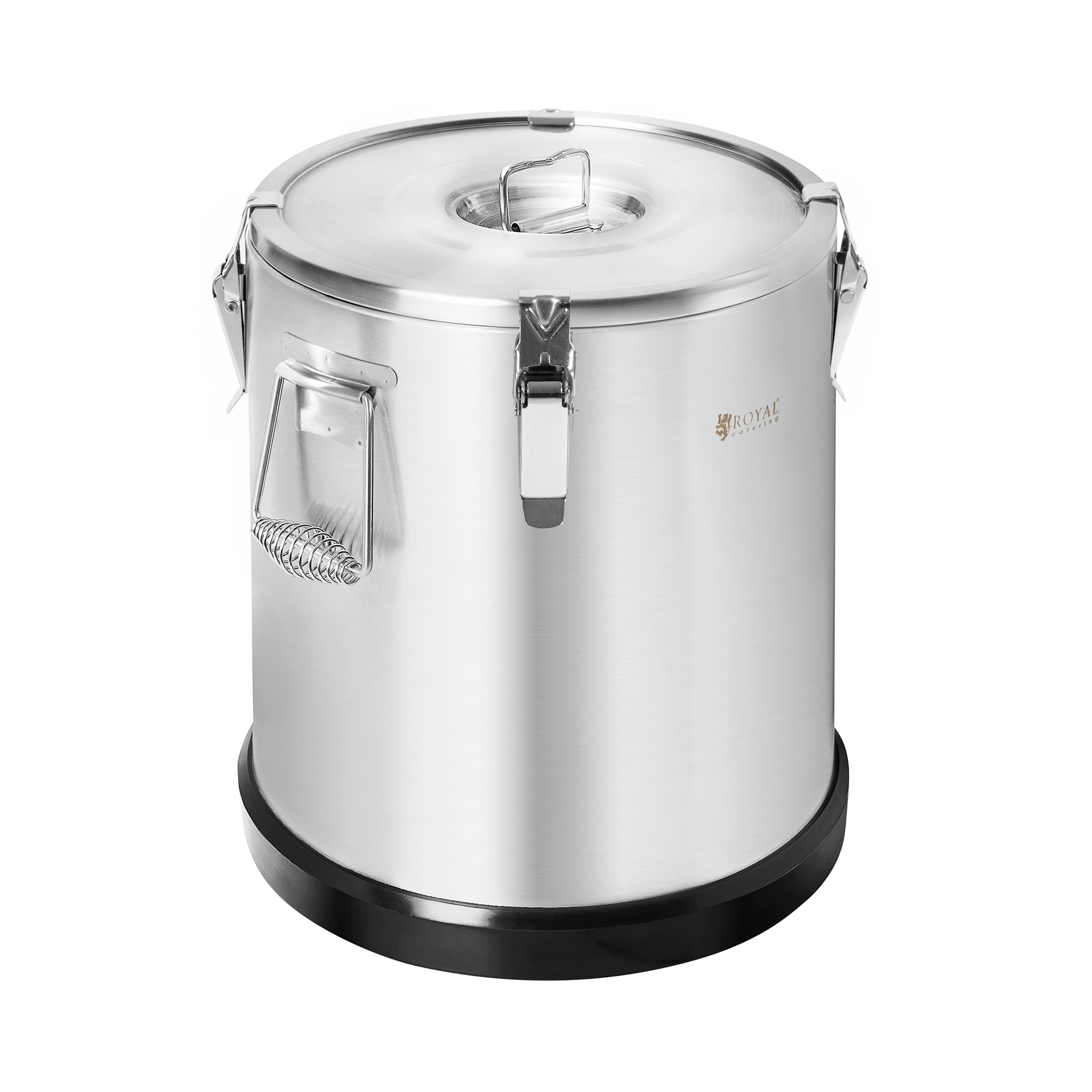 Thermobehälter Edelstahl - 22 L - Royal Catering - Gummiboden