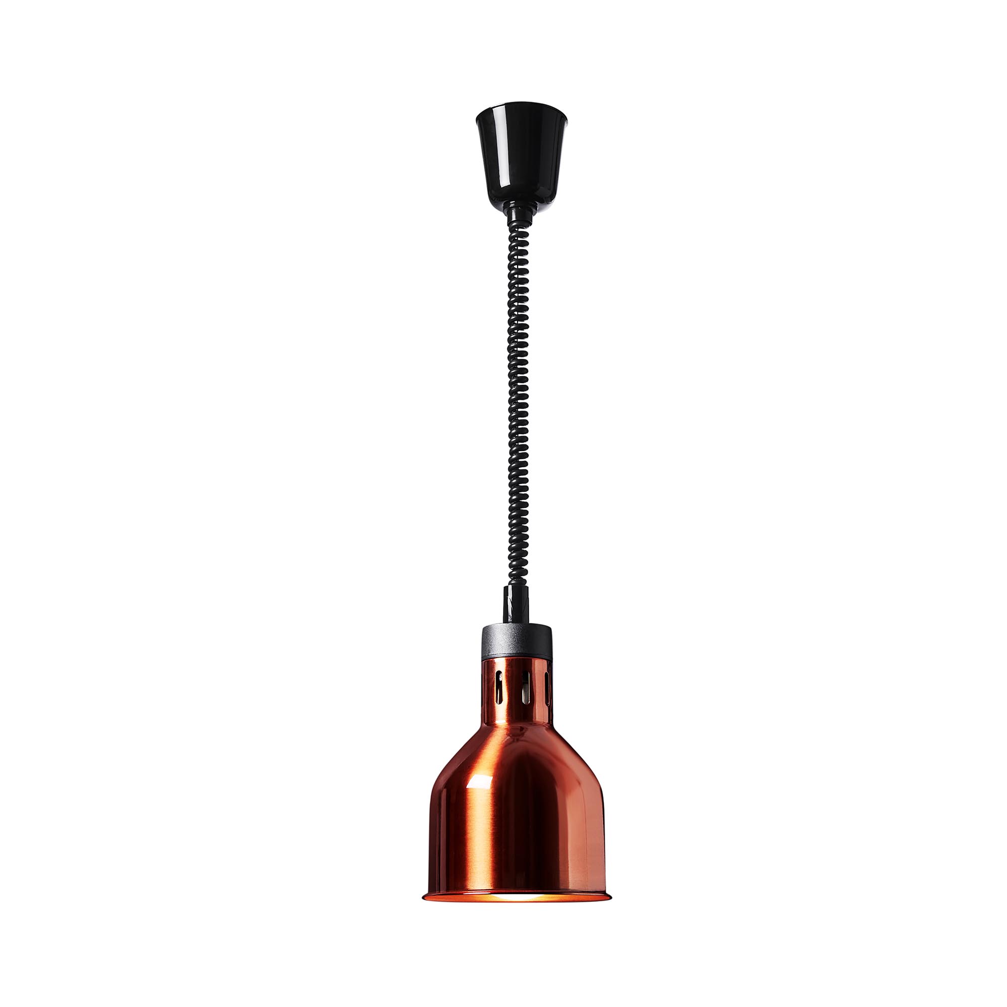 Wärmelampe - Messing-Optik - 17.5 x 17.5 x 25 cm - Royal Catering - Stahl - höhenverstellbar