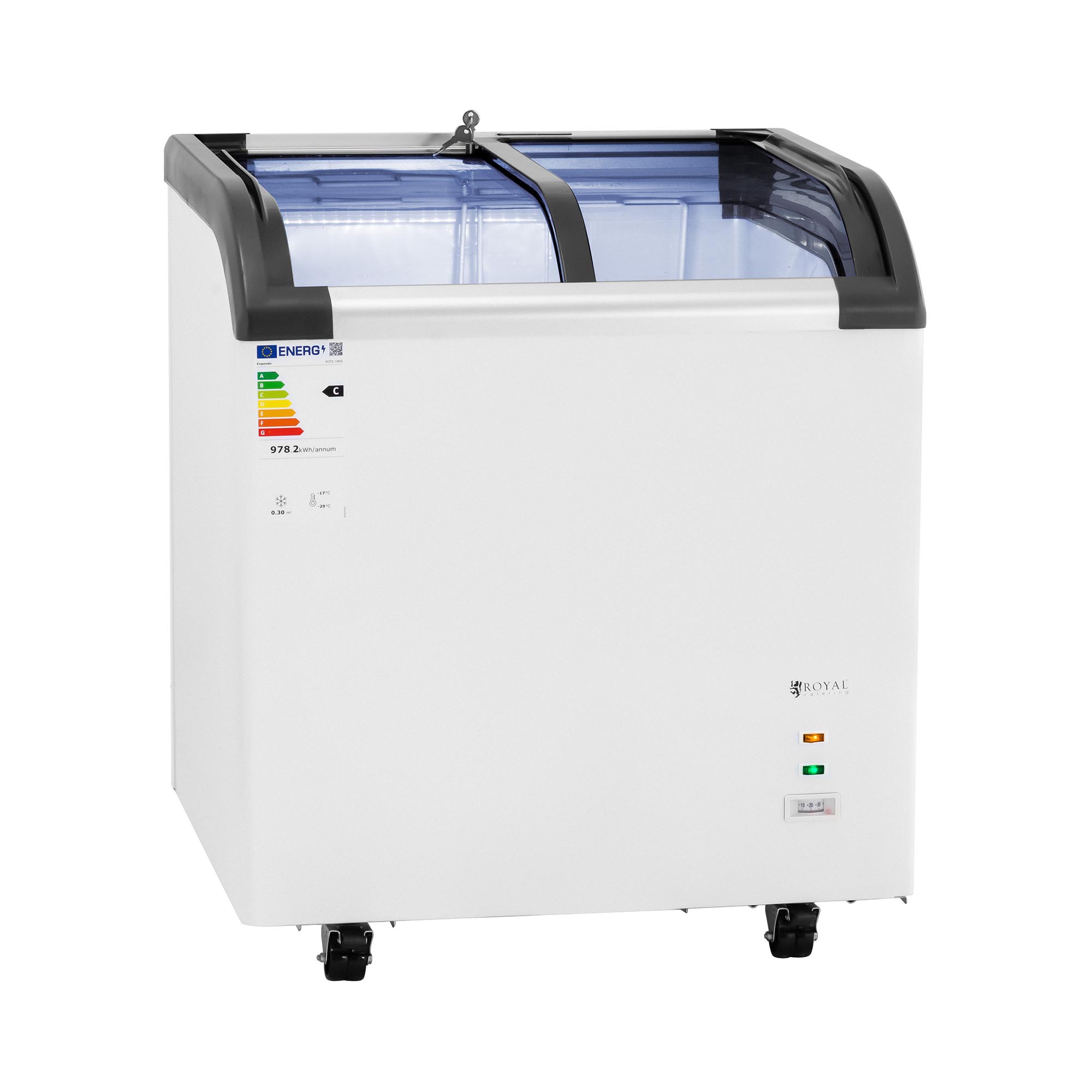 Gefriertruhe - 180 L - Royal Catering - Glastüren