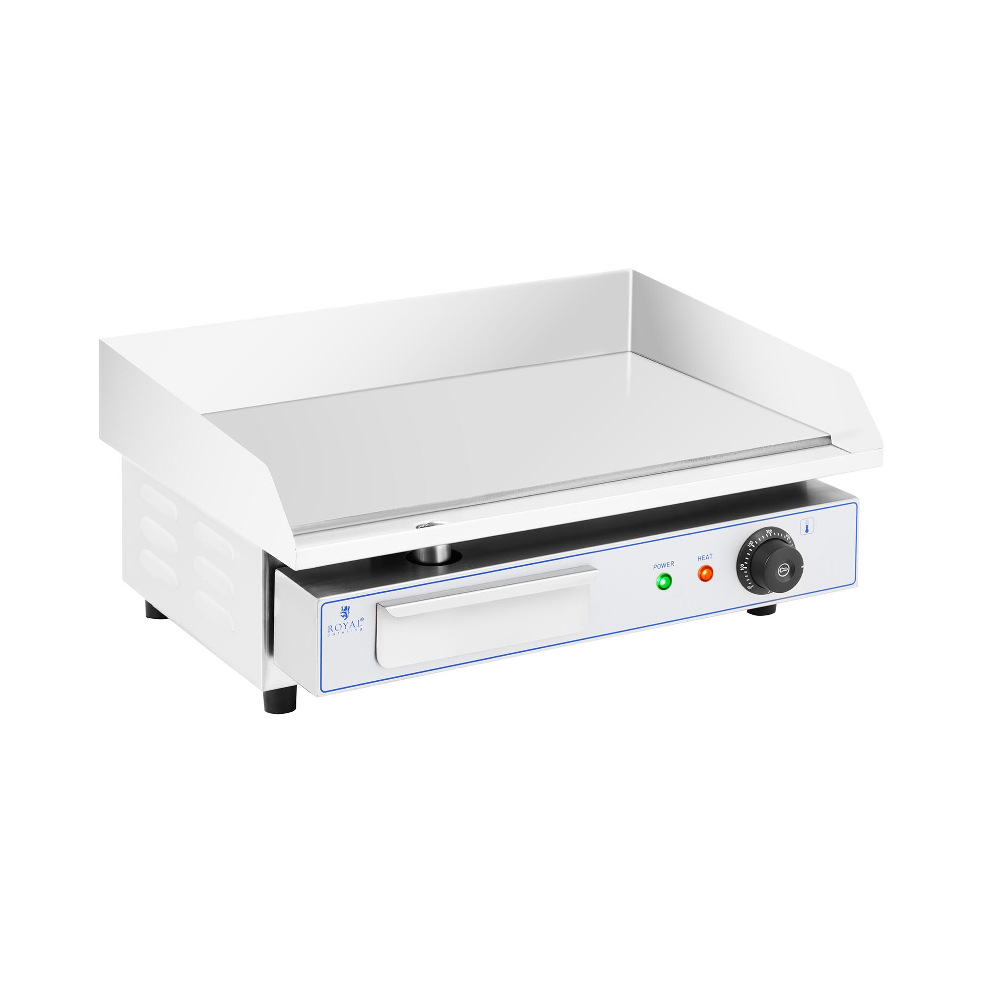 Elektro Grillplatte - 550 x 350 mm - Royal Catering - glatt - 3000 W