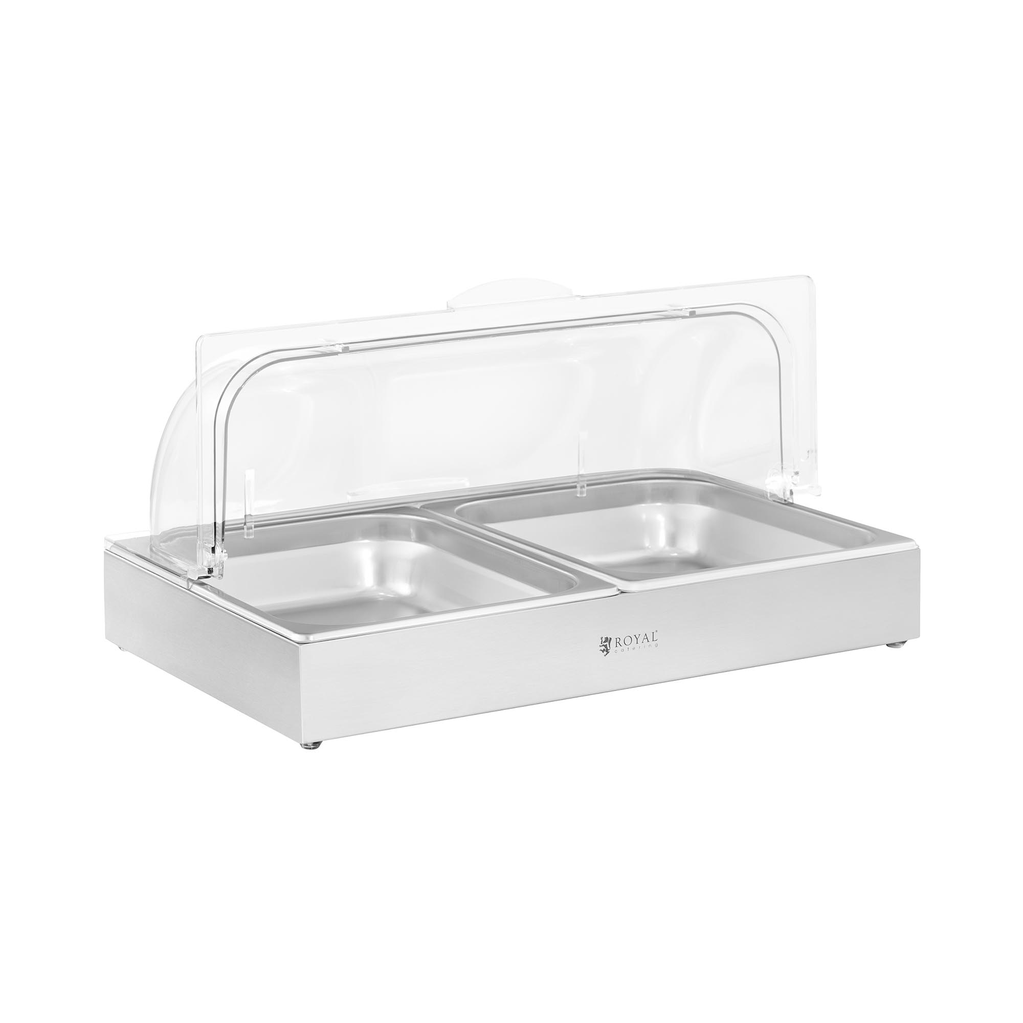 Buffetvitrine - 2 x 4 L - Royal Catering - 535 x 335 x 250 mm