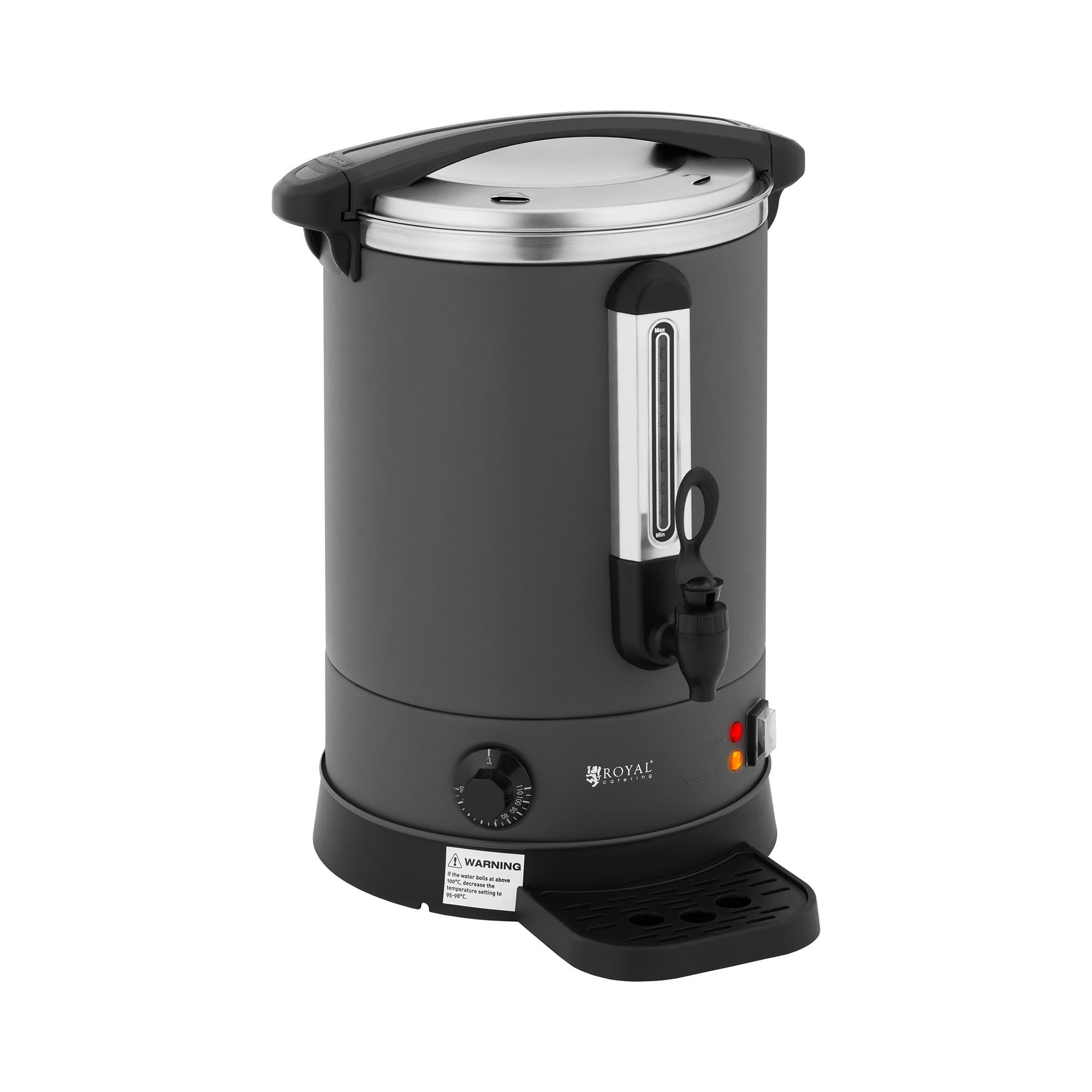 Royal Catering Wasserkocher - 13.5 L - 2500 W - Abtropfschale - Grau