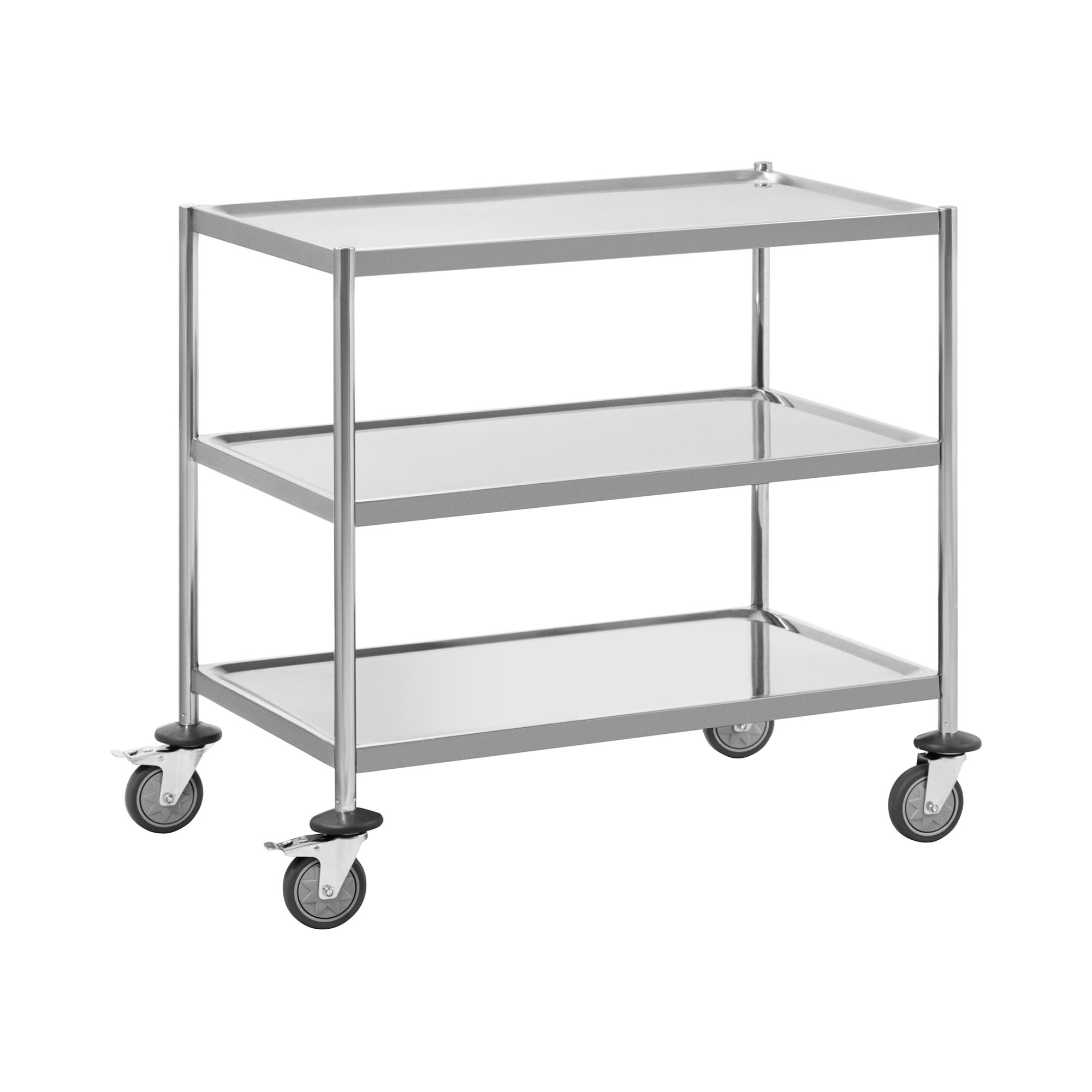 Servierwagen - Edelstahl - 3 Borde - Ablagen: 84.5 x 52.5 x 80 cm - 300 kg - Royal Catering