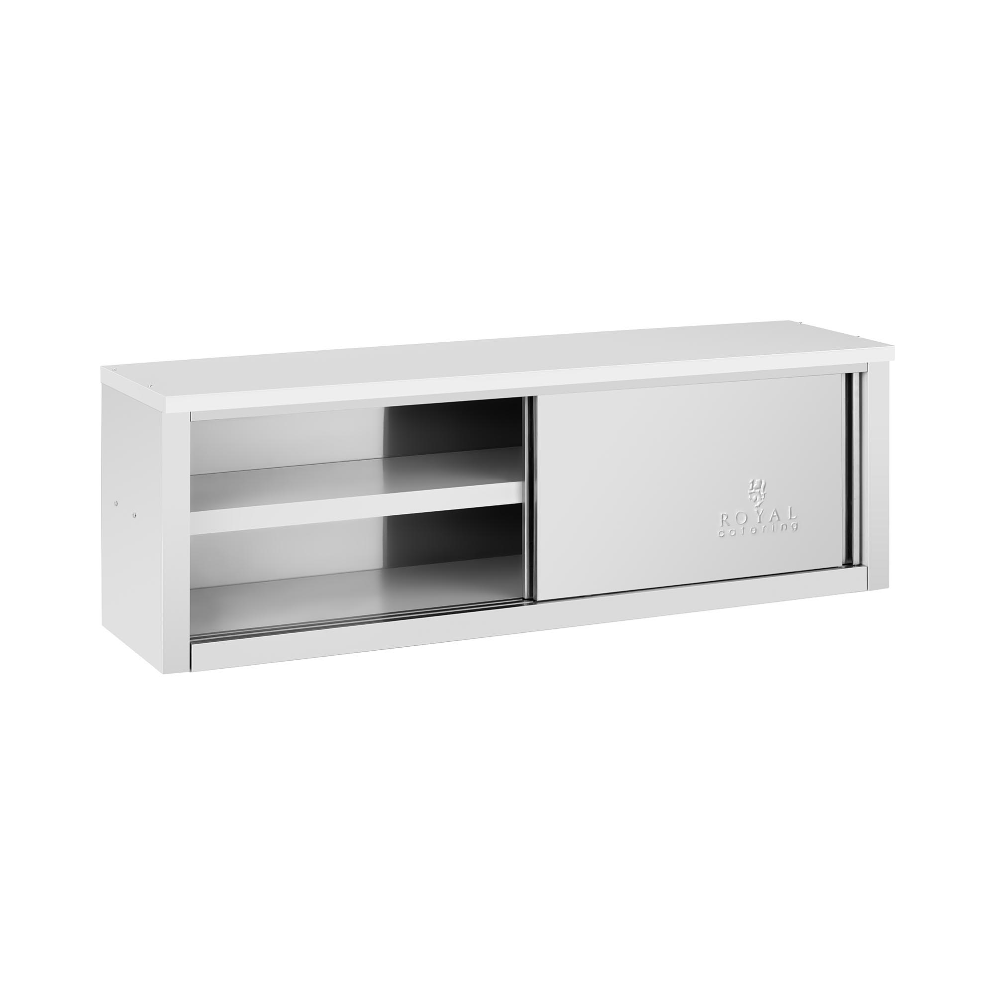 Edelstahl Hängeschrank - 1500 x 400 x 500 mm - 75 kg Tragkraft pro Fach - Royal Catering