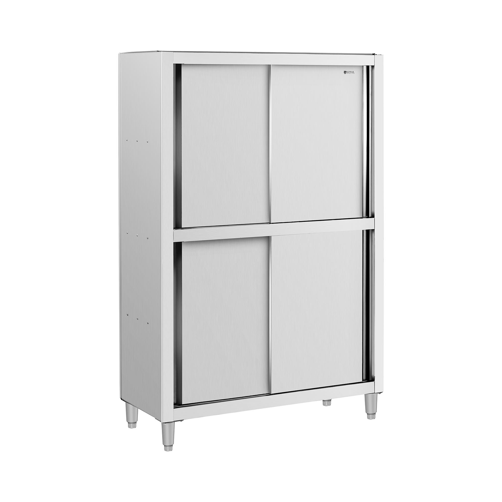 Edelstahl Geschirrschrank - 1200 x 500 x 1800 mm - Royal Catering