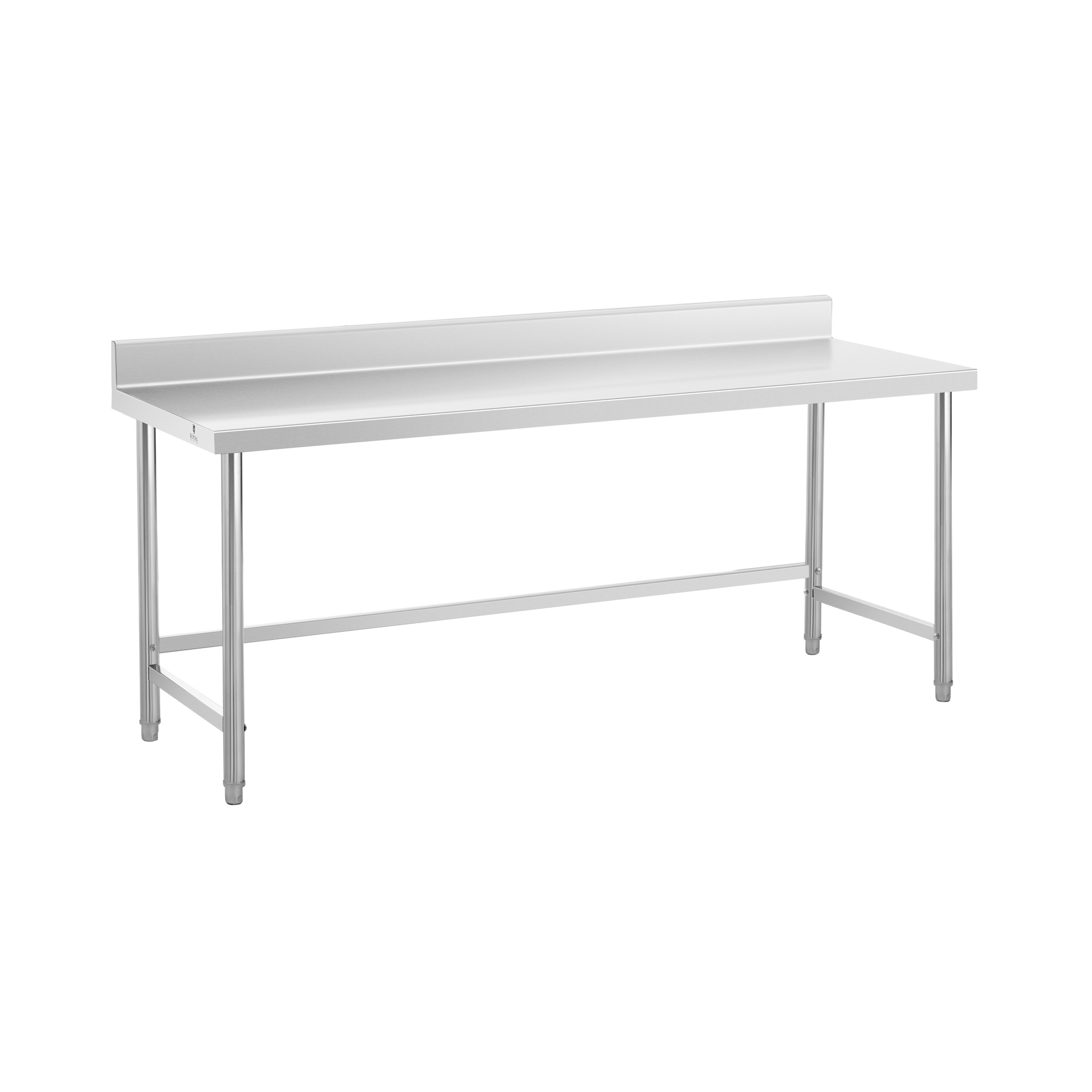 Edelstahl-Arbeitstisch - ECO - 200 x 70 cm - 300 kg - Aufkantung - Royal Catering