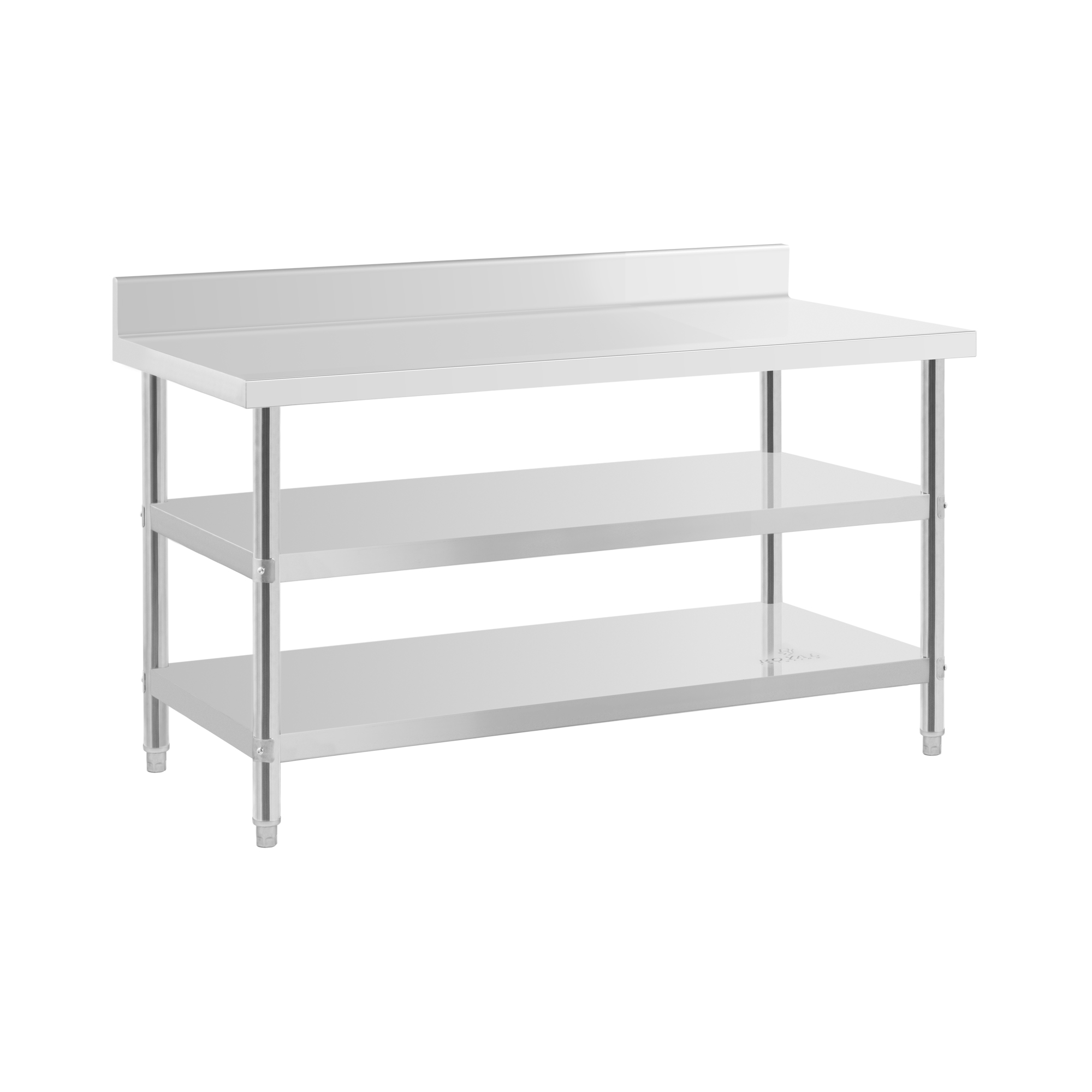 Edelstahl-Arbeitstisch - ECO - 150 x 70 cm - 500 kg - Zwischenboden - Royal Catering