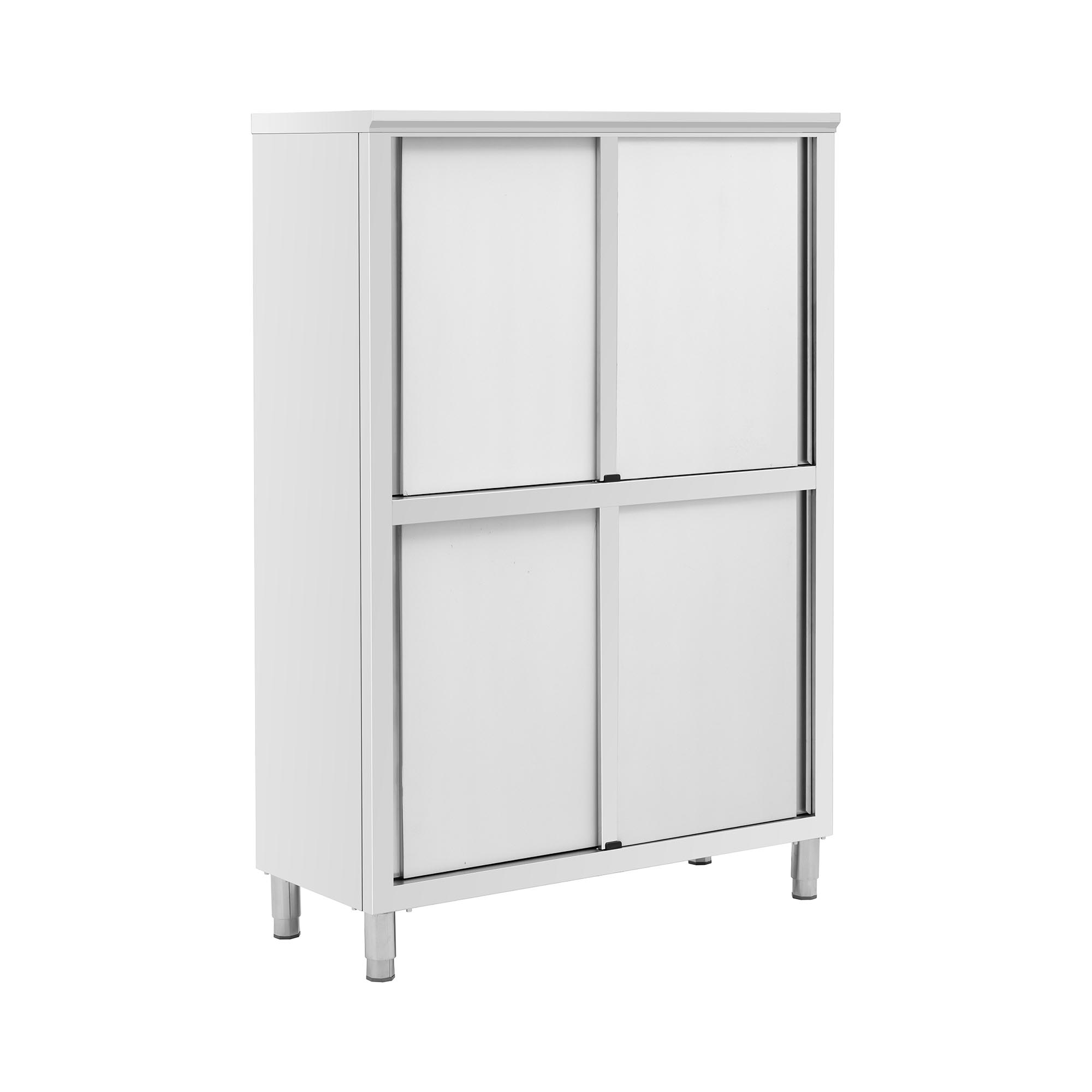 Edelstahl Geschirrschrank - 1200 x 500 x 1800 mm - 4 Einsätze - bis 200 kg - Royal Catering