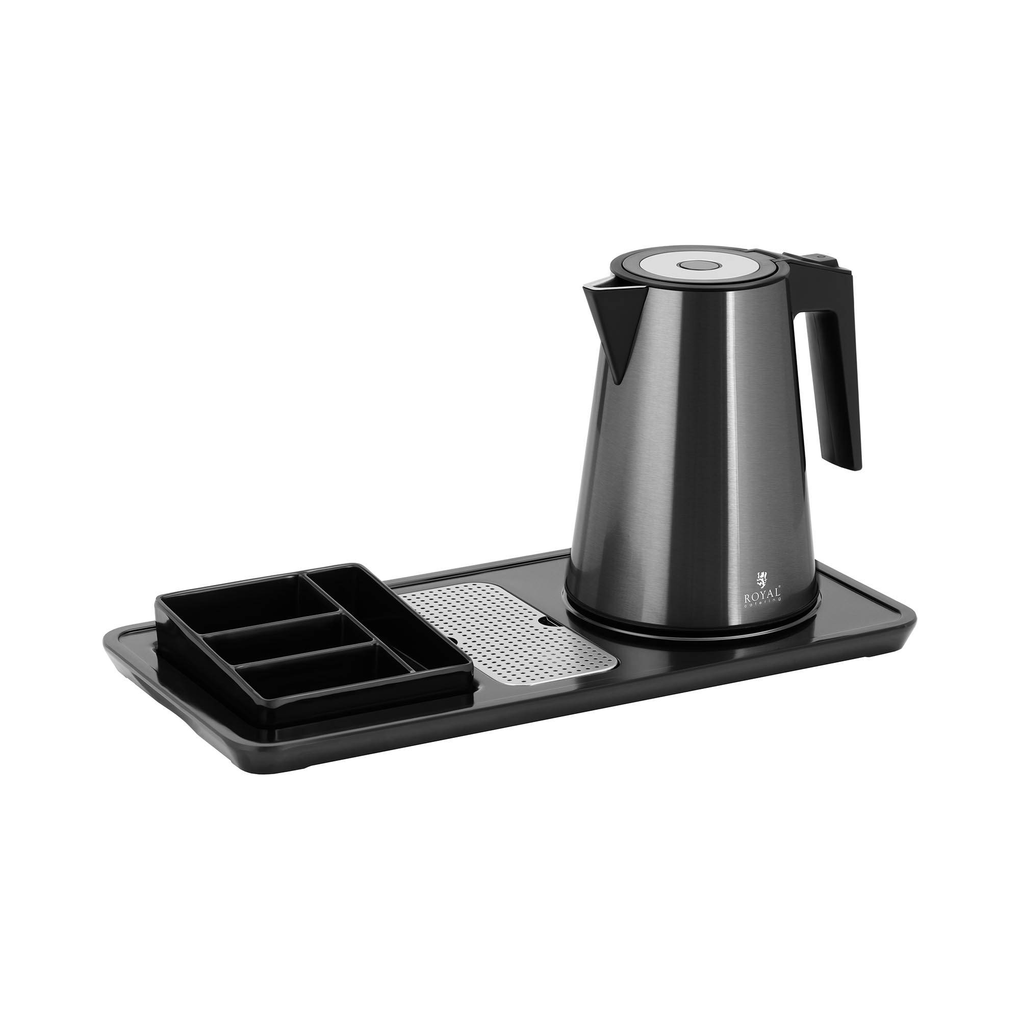 Wasserkocher - Kaffee- und Teestation - 1,2 L - 1400 W - schwarz - Royal Catering
