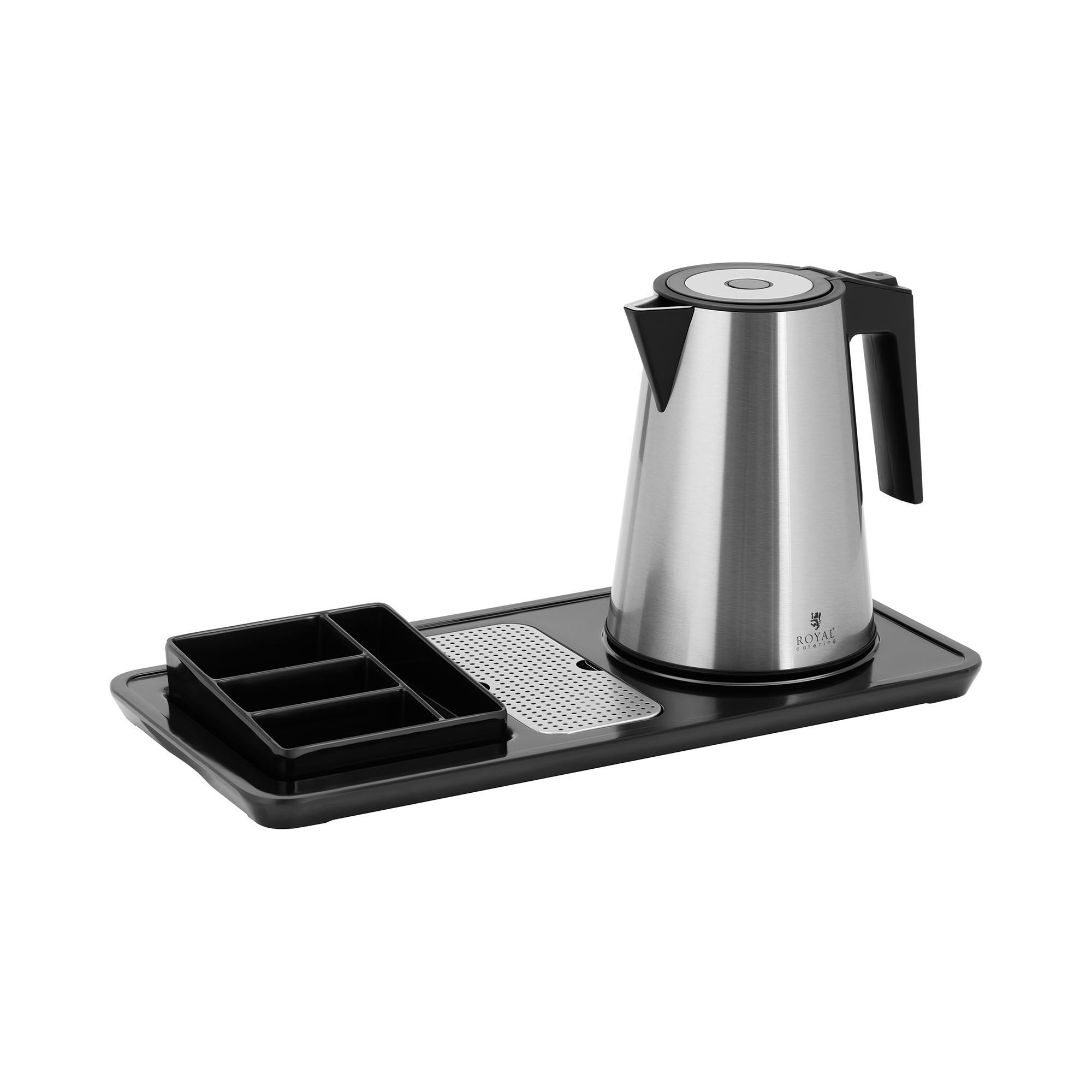 Wasserkocher - Kaffee- und Teestation - 1,2 L - 1400 W - silbern - Royal Catering