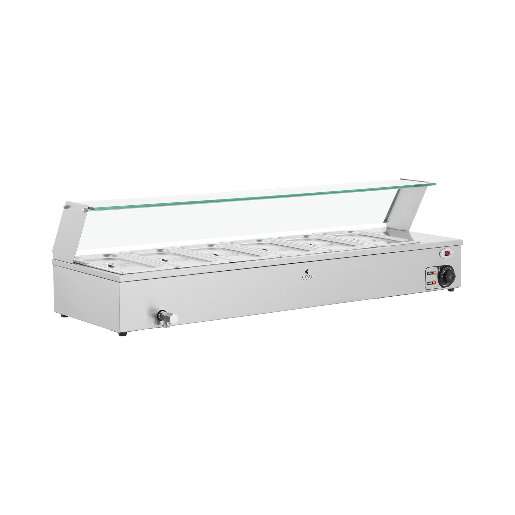 Bain Marie - 6 GN 1/3 Behälter - Royal Catering