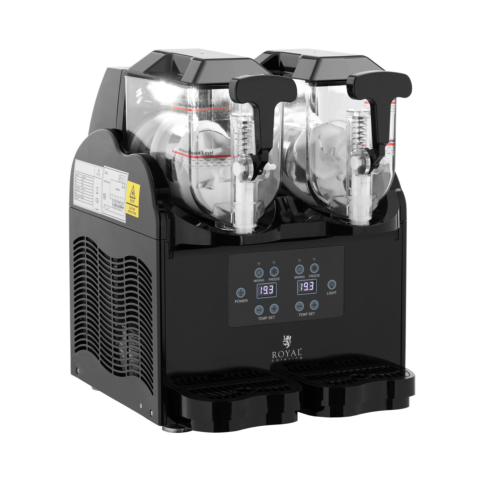 Slush-Maschine - 2 x 3 l - LED - digitales Bedienfeld - Royal Catering