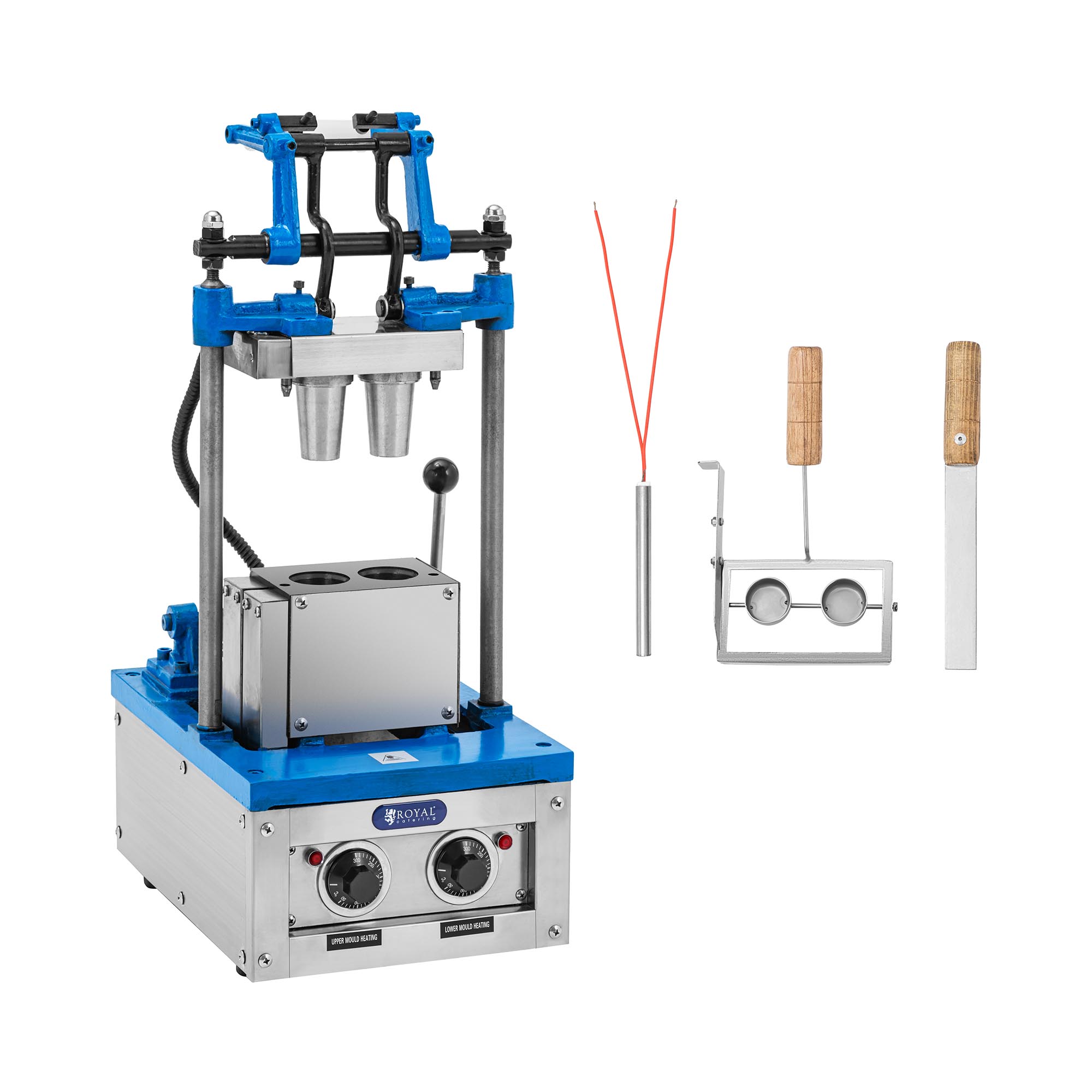 Waffeleisen für Eiswaffeln - 50 - 60 Waffeln/h -  55 x 70 mm - Royal Catering