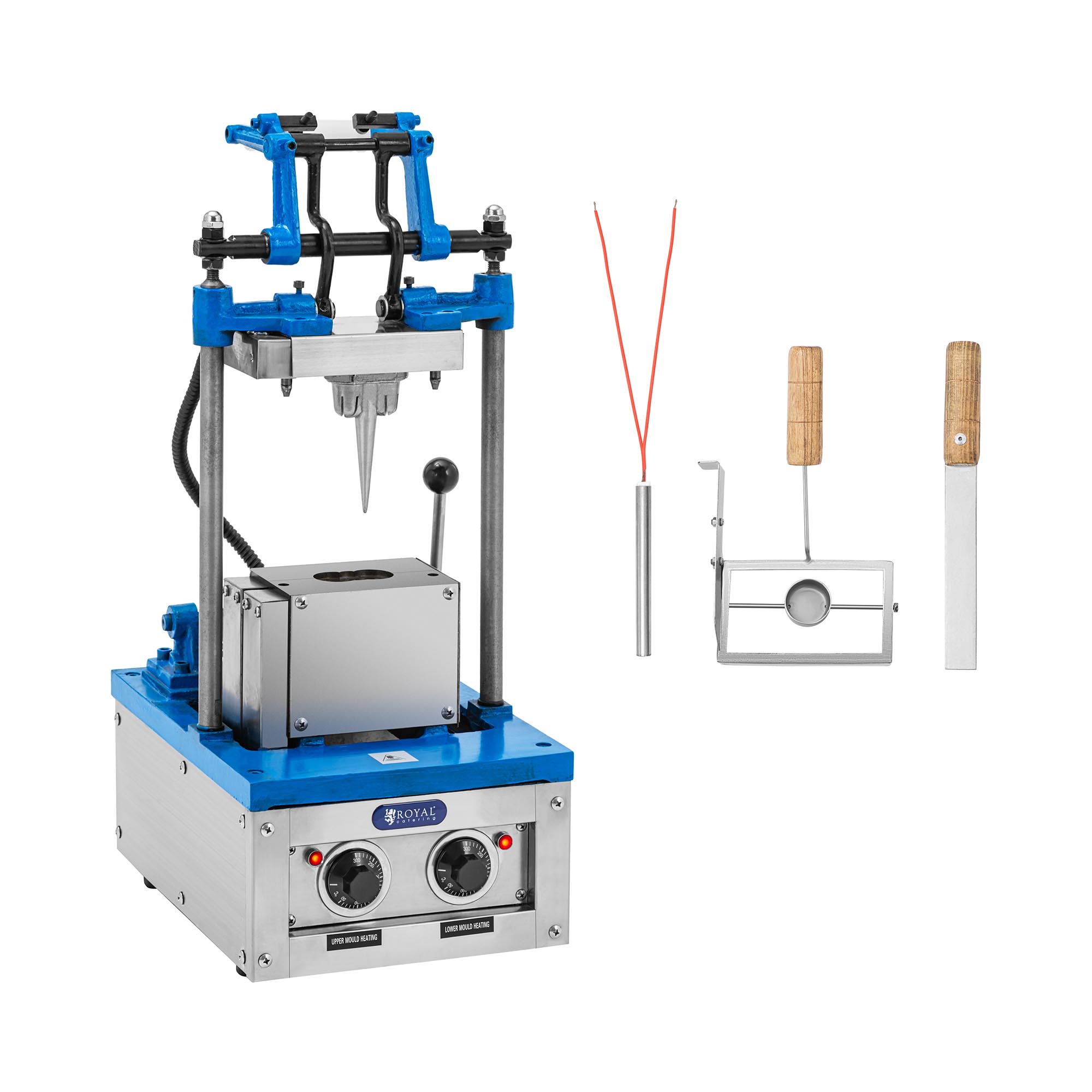 Waffeleisen für Eiswaffeln - 50 - 60 Waffeln/h - 74 x 124 mm - Royal Catering