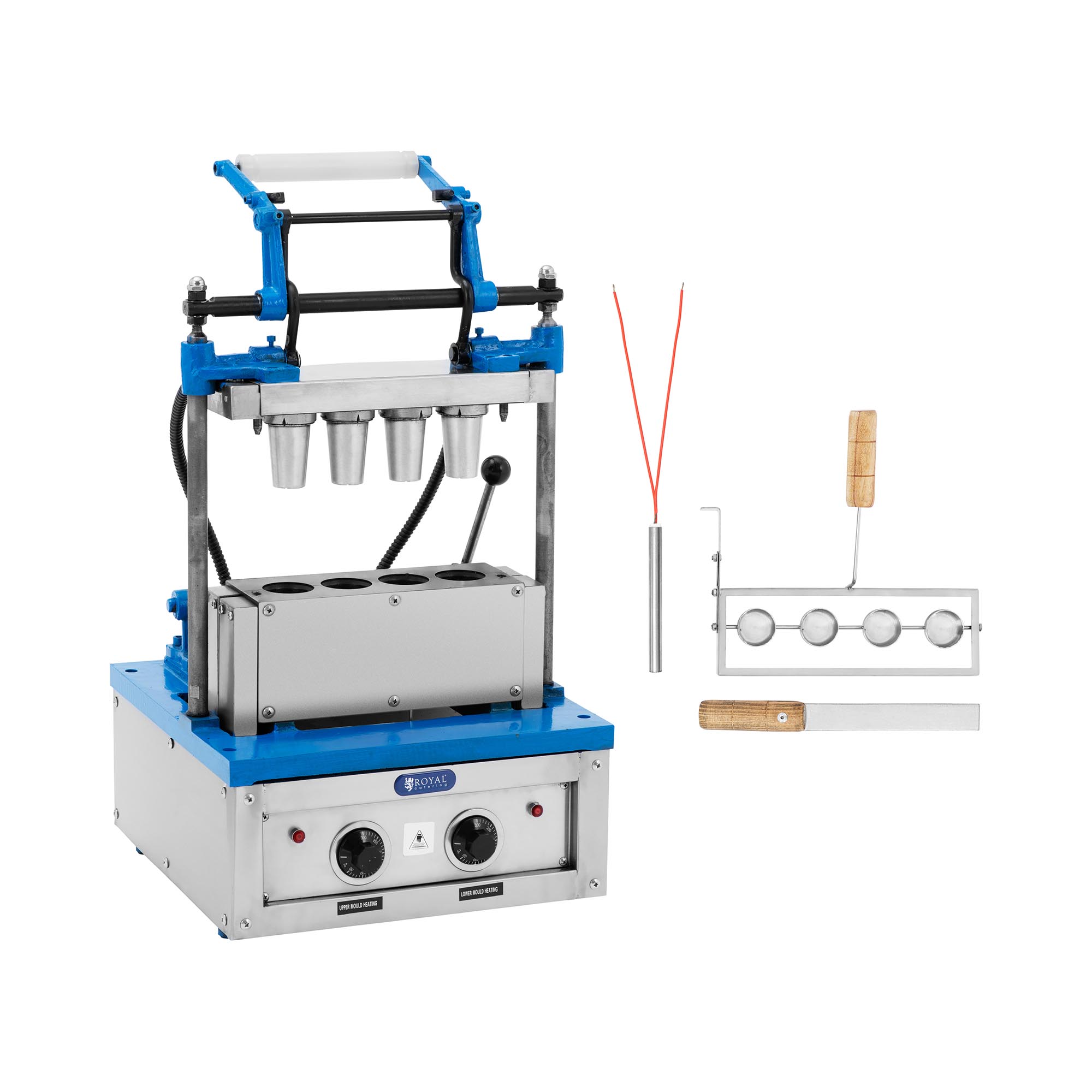 Waffeleisen für Eiswaffeln - 100 - 120 Waffeln/h - 55 x 70 mm - Royal Catering