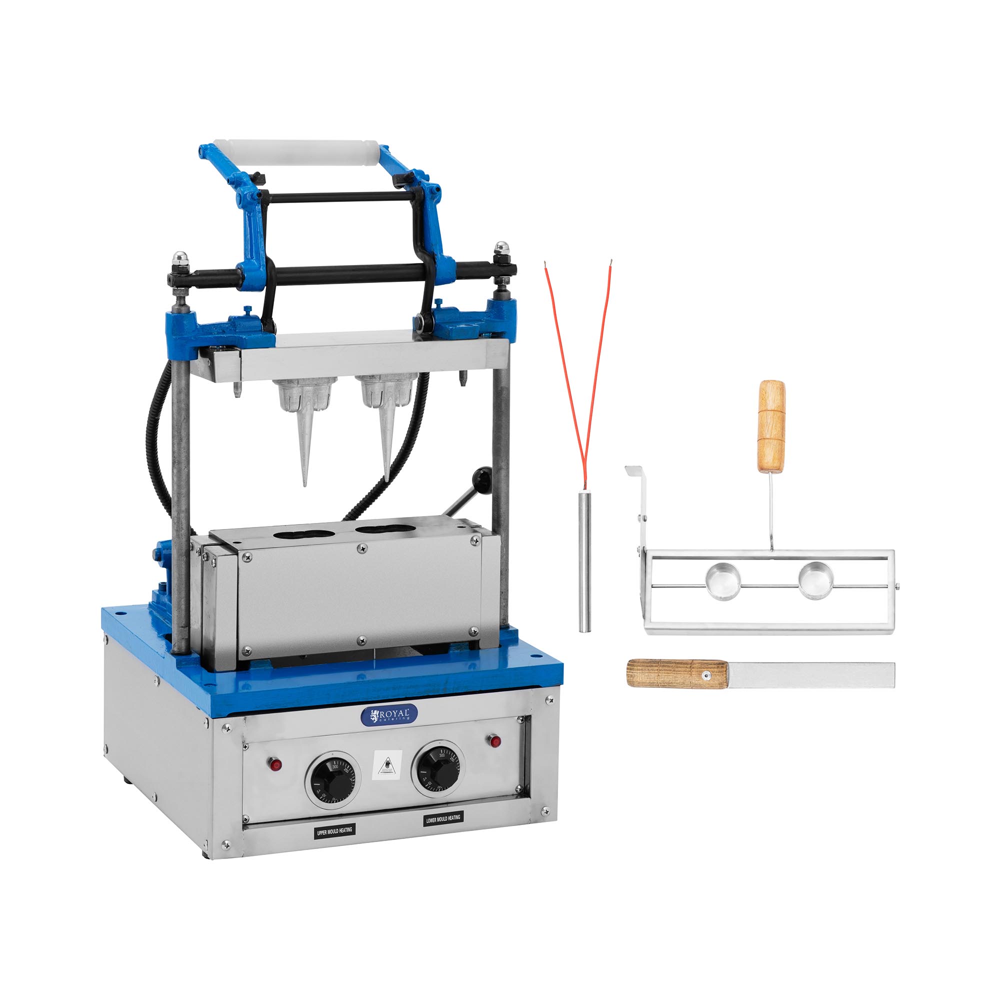 Waffeleisen für Eiswaffeln - 100 - 120 Waffeln/h - 74 x 124 mm - Royal Catering
