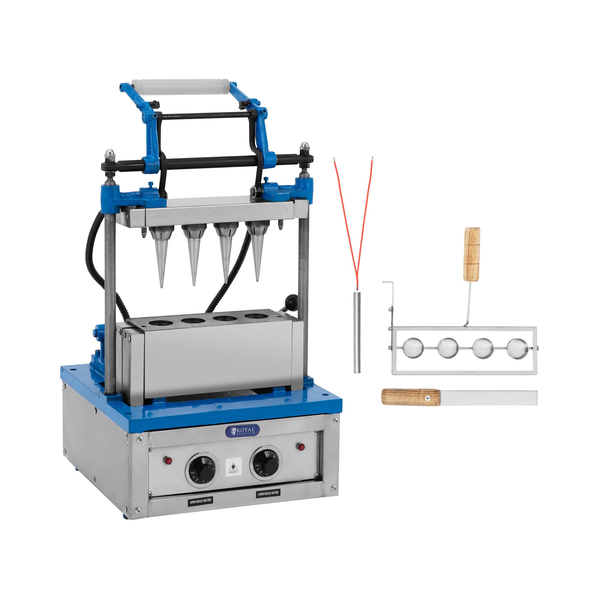 Waffeleisen für Eiswaffeln - 100 - 120 Waffeln/h - 47 x 112 mm - Royal Catering