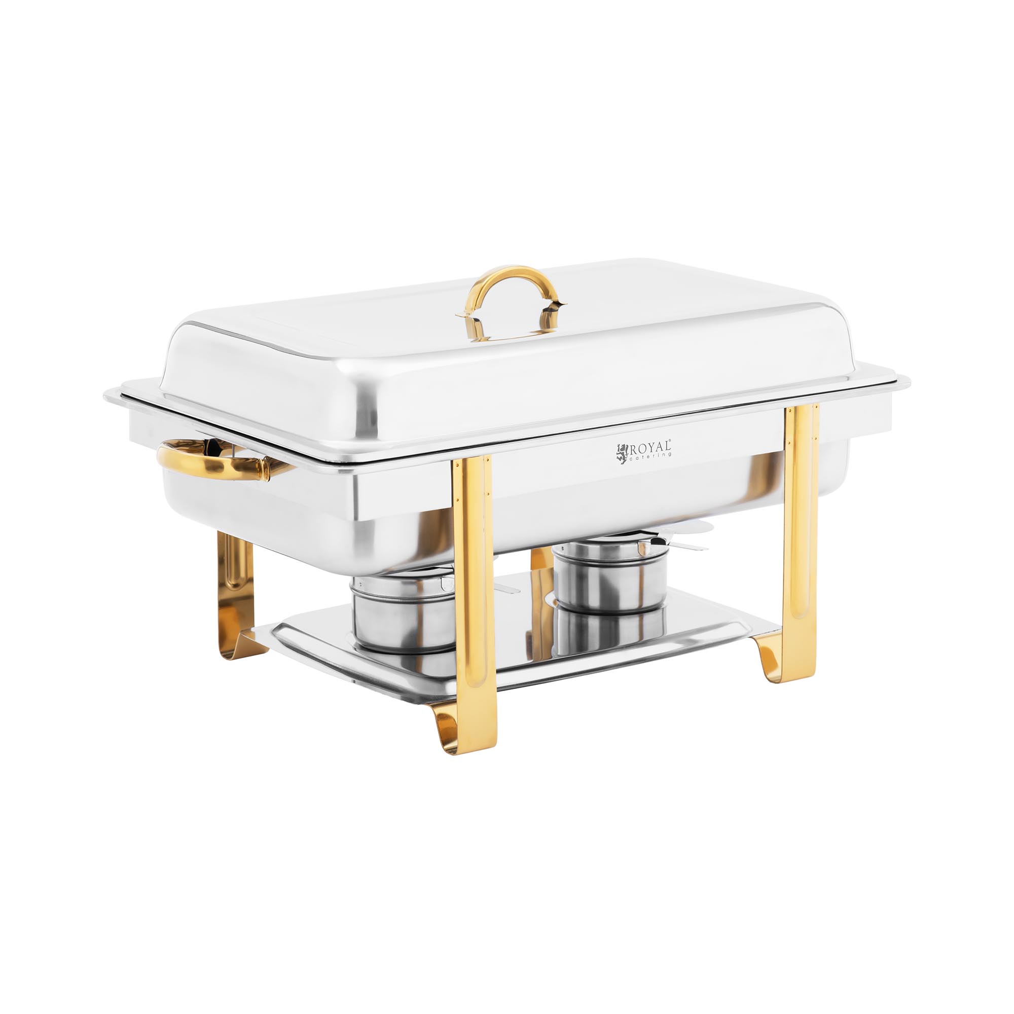Chafing Dish - GN 1/1 - Goldakzente - 9 L - 2 Brennstoffzellen - Royal Catering