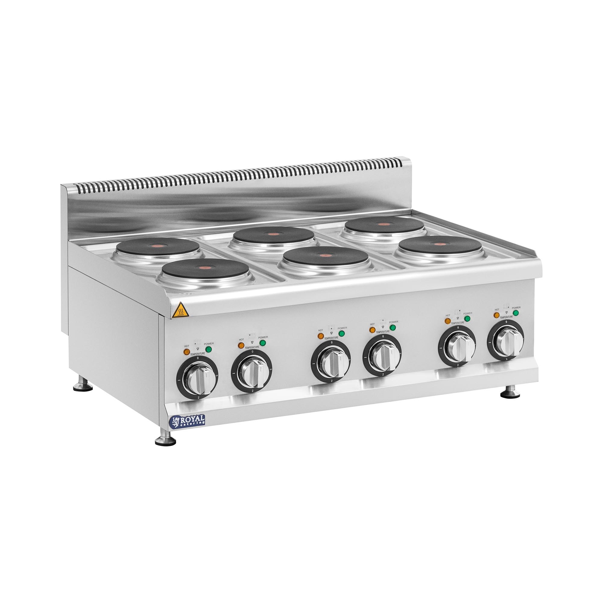 Elektroherd Gastro - 12 kW - 6 Platten - 90 x 65 cm - Pro 650 Series - Royal Catering