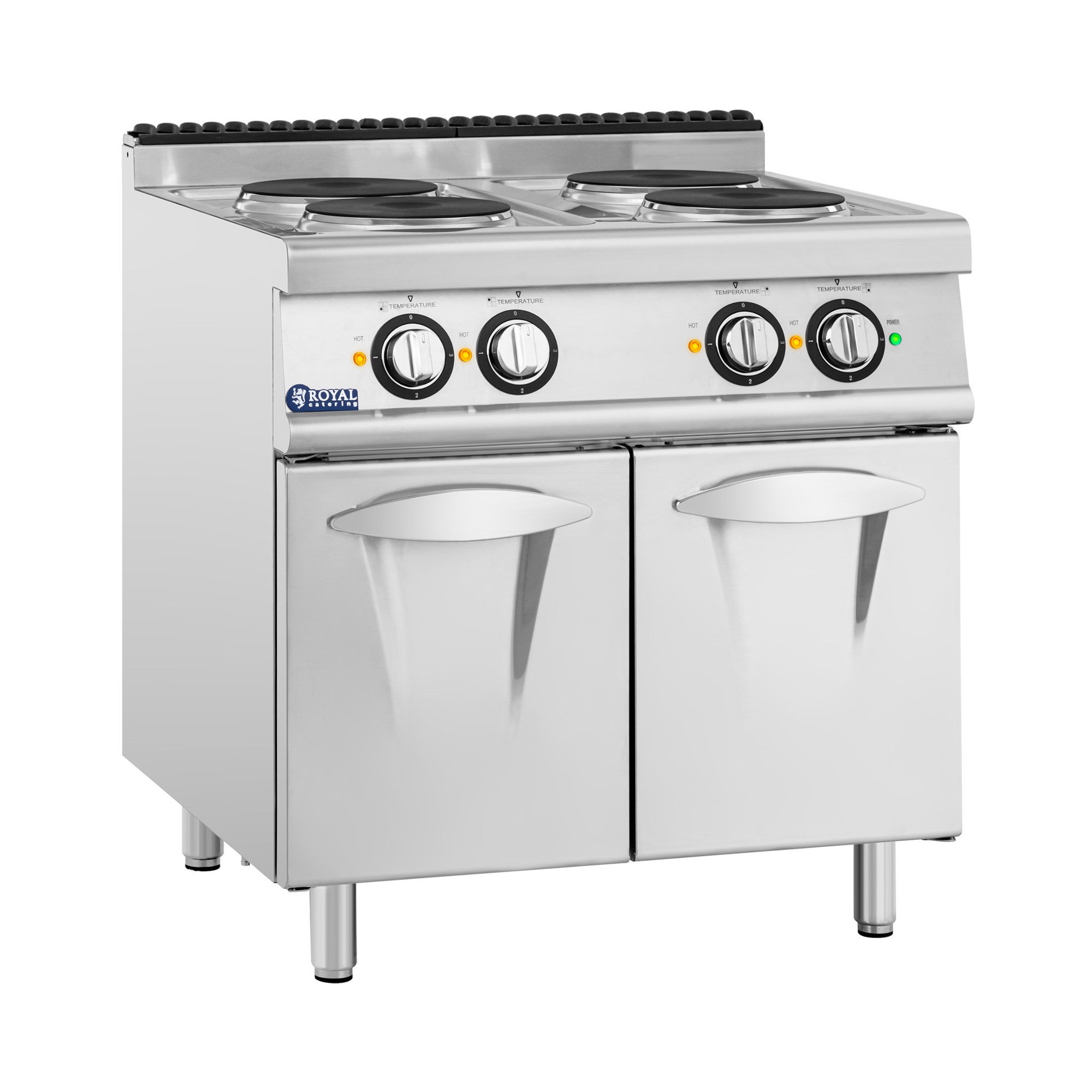 Elektroherd Gastro - 10,4 kW - 4 Platten - Unterschrank - Royal Catering
