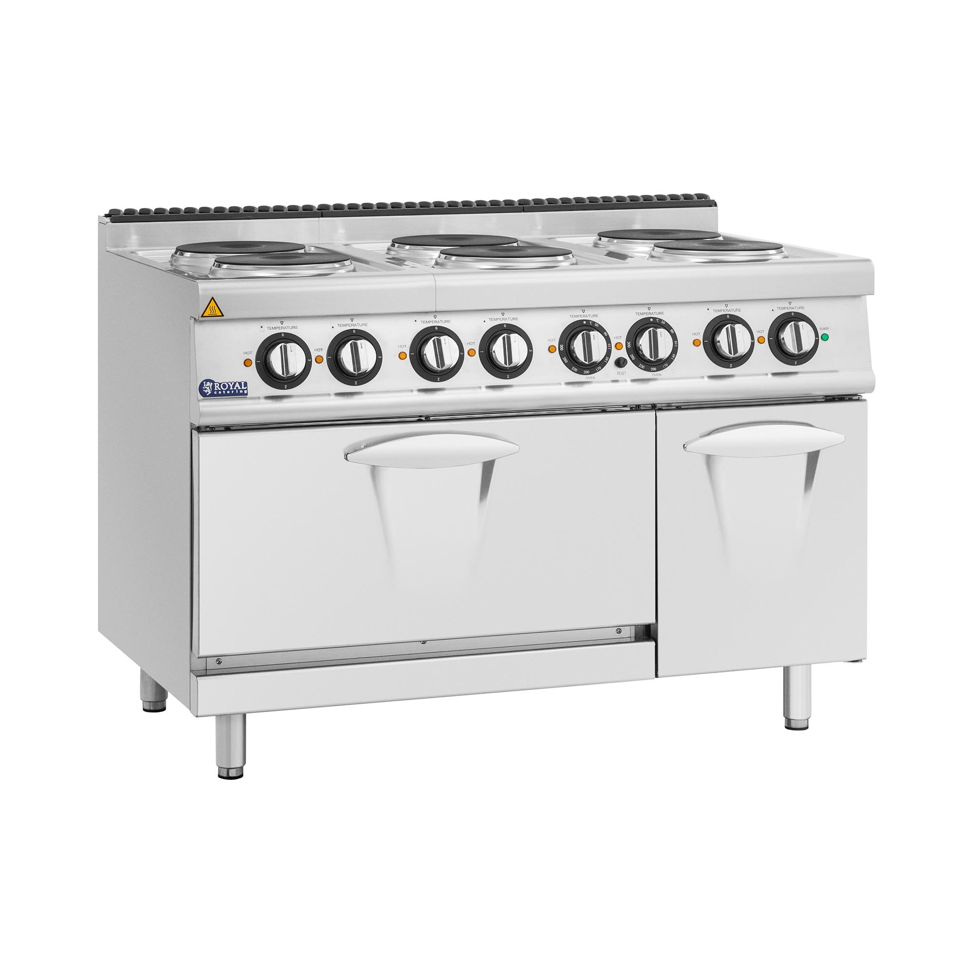 Elektroherd mit Backofen - 19,1 kW - 6 Platten - 120 x 73 cm - Pro 730 Series - Royal Catering