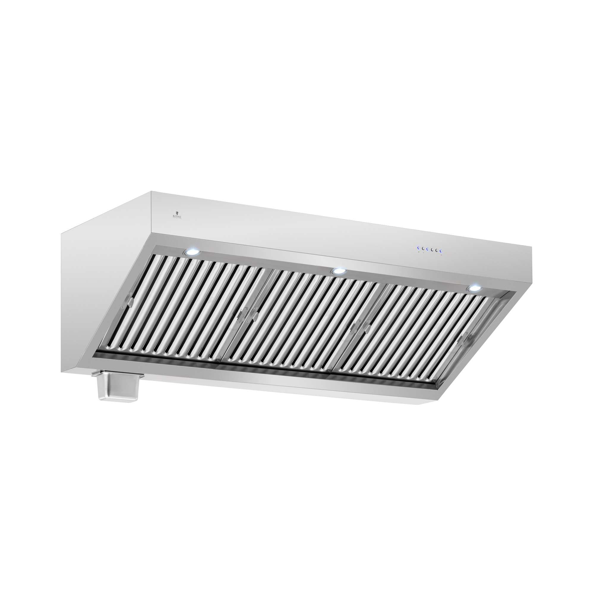 Dunstabzugshaube mit Motor, Regler, Filter und Beleuchtung - 160 cm - 1500 m³/h - Royal Catering