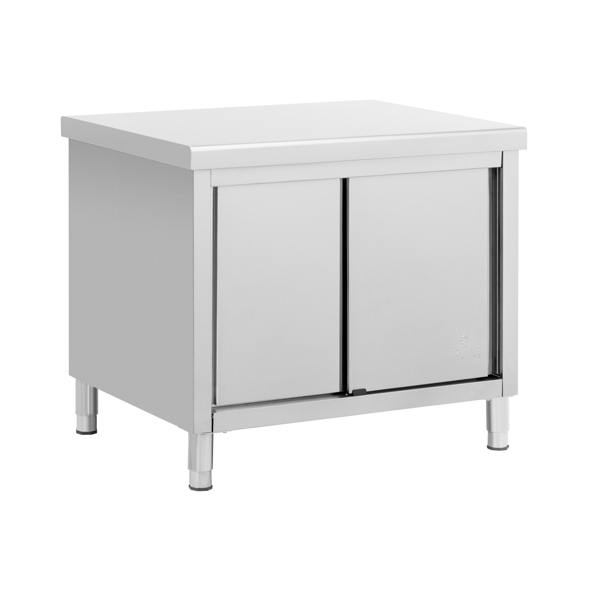 Edelstahl-Arbeitsschrank - 100 x 80 cm - 500 kg - Royal Catering