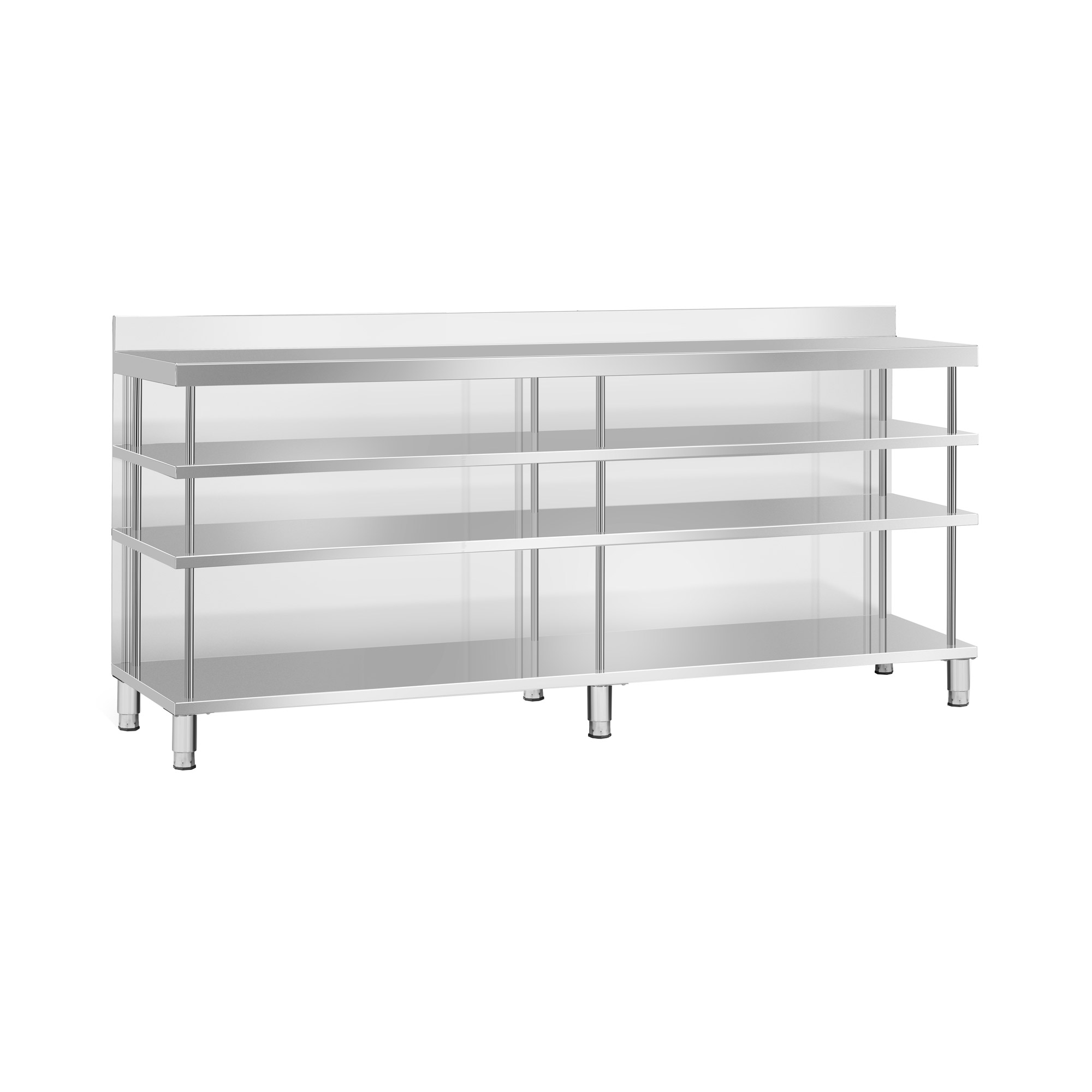 Bar-Arbeitstisch - Edelstahl - 250 x 60 x 105 cm - Royal Catering