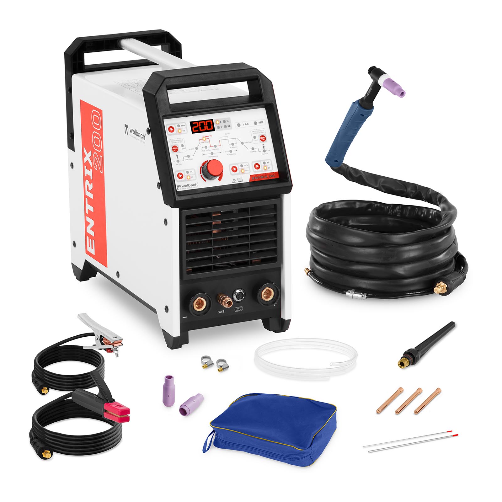 Stamos WIG-Schweißgerät - AC/DC - MMA - 200 A - 230 V - IGBT - Puls - Alu-Schweißen