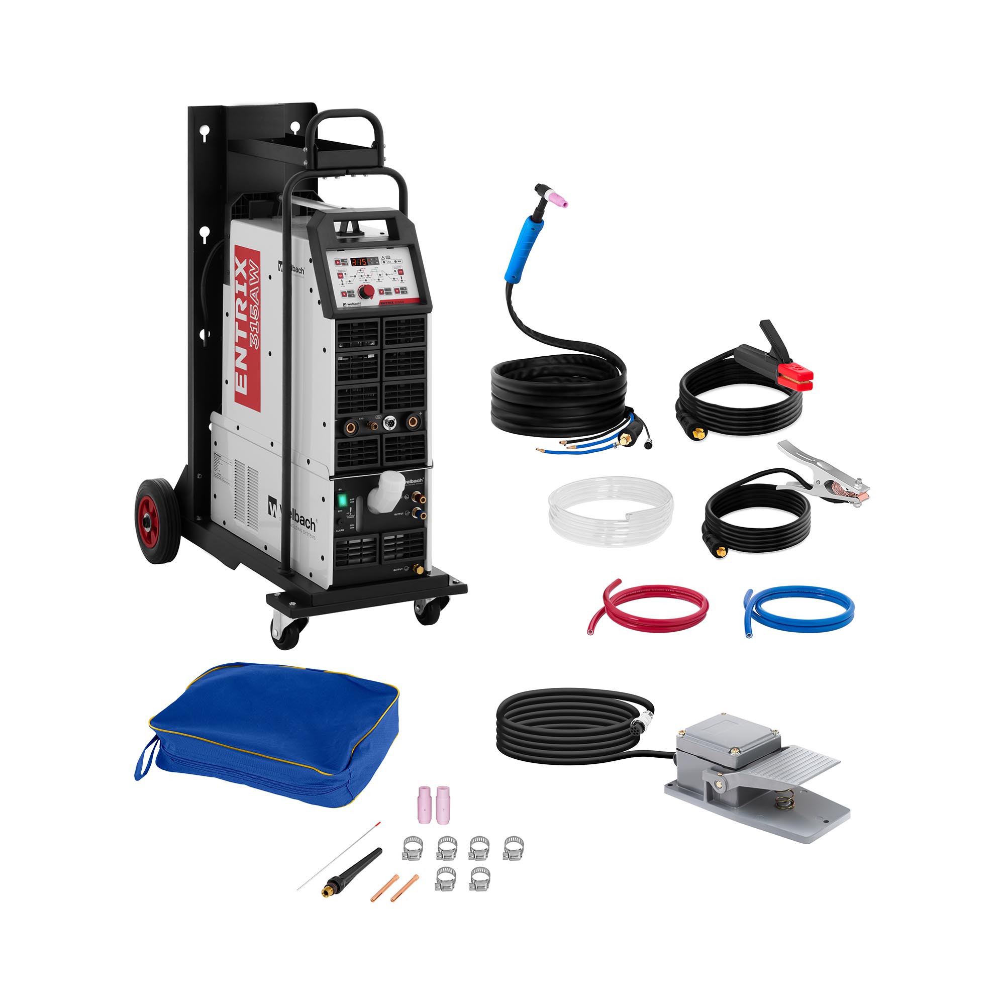 welbach WIG-Schweißgerät - AC/DC - MMA - 315 A - 400 V - IGBT - Puls - Wasserkühlung - Alu-Schweißen