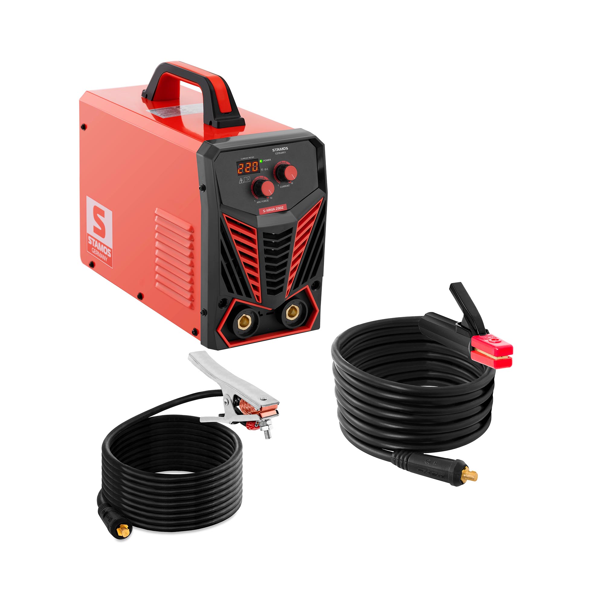 Stamos Germany Elektroden Schweißgerät - IGBT - 230 A - Duty Cycle 60 % - 8 m Kabel
