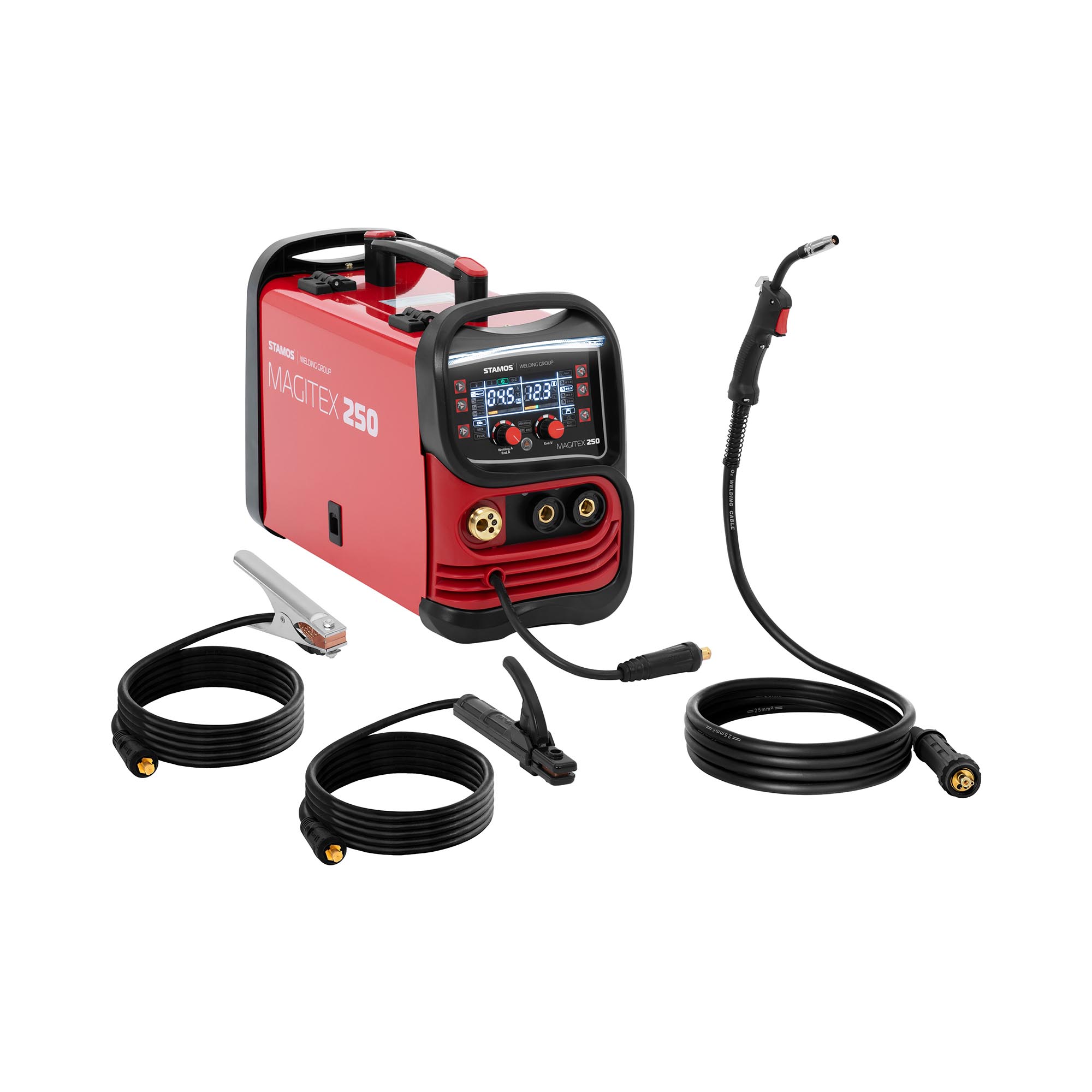 Stamos Germany MIG/MAG-Schweißgerät - 180 A - 60 % Duty Cycle - WIG Liftarc - E-Hand - Flux