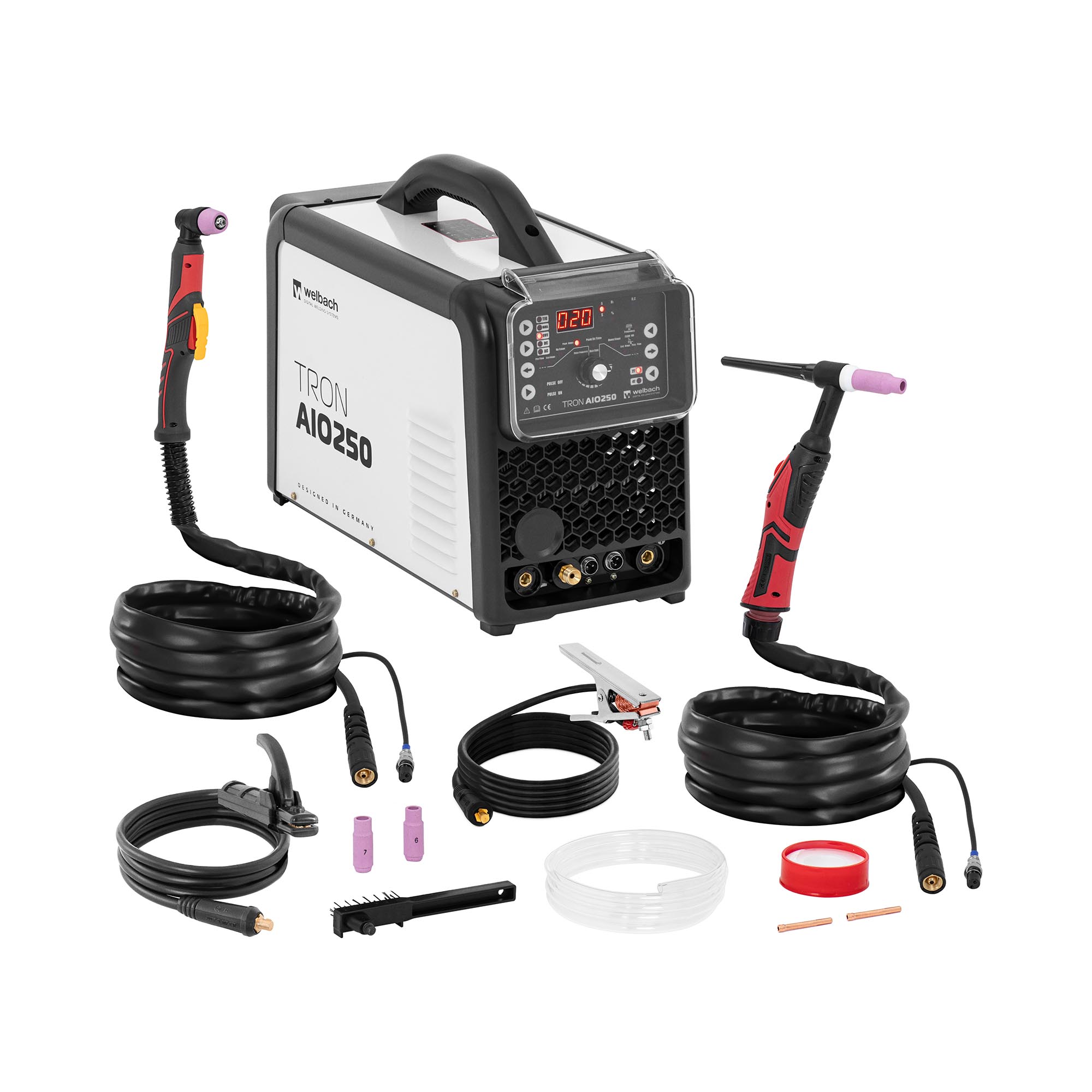 welbach Kombi-Schweißgerät - WIG AC DC - MMA - 250 A - CUT 50 A - Duty Cycle 60 % - Puls