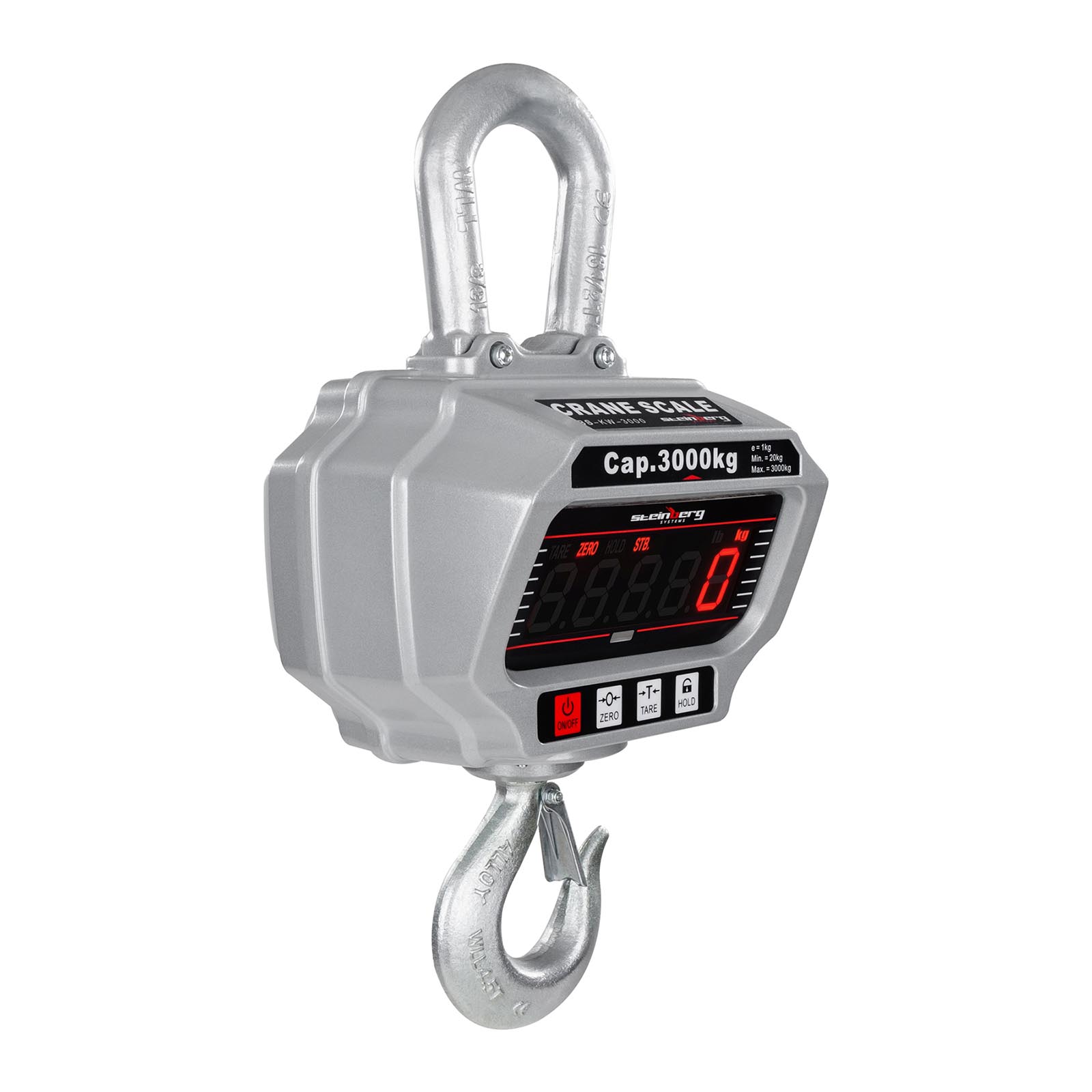Steinberg Systems Kranwaage - 3000 kg / 1 kg - LED - digital - Fernbedienung 50 m