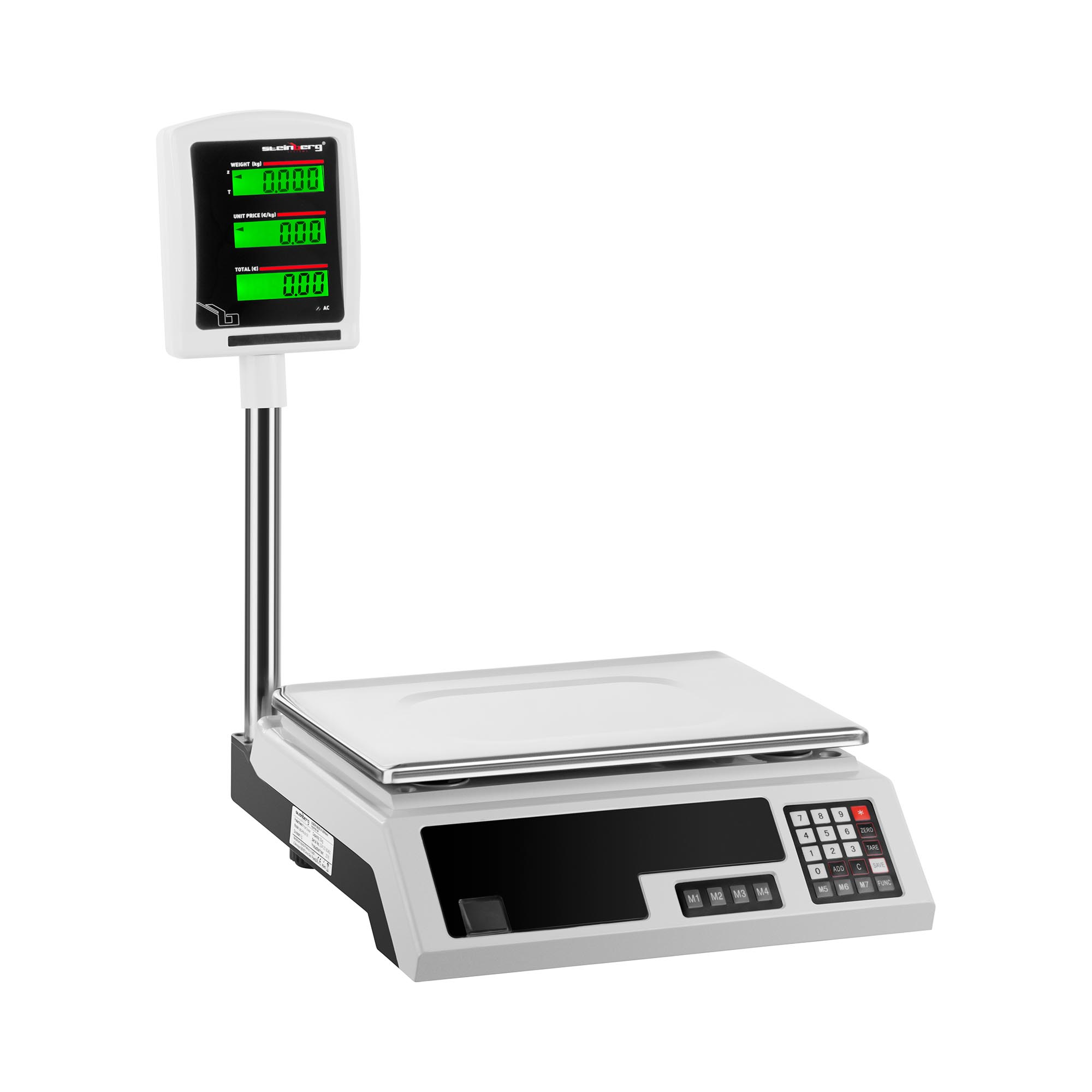 Steinberg Systems Kontrollwaage - 30 kg / 1 g - 34 x 23 cm - 6 LCD Hochanzeige