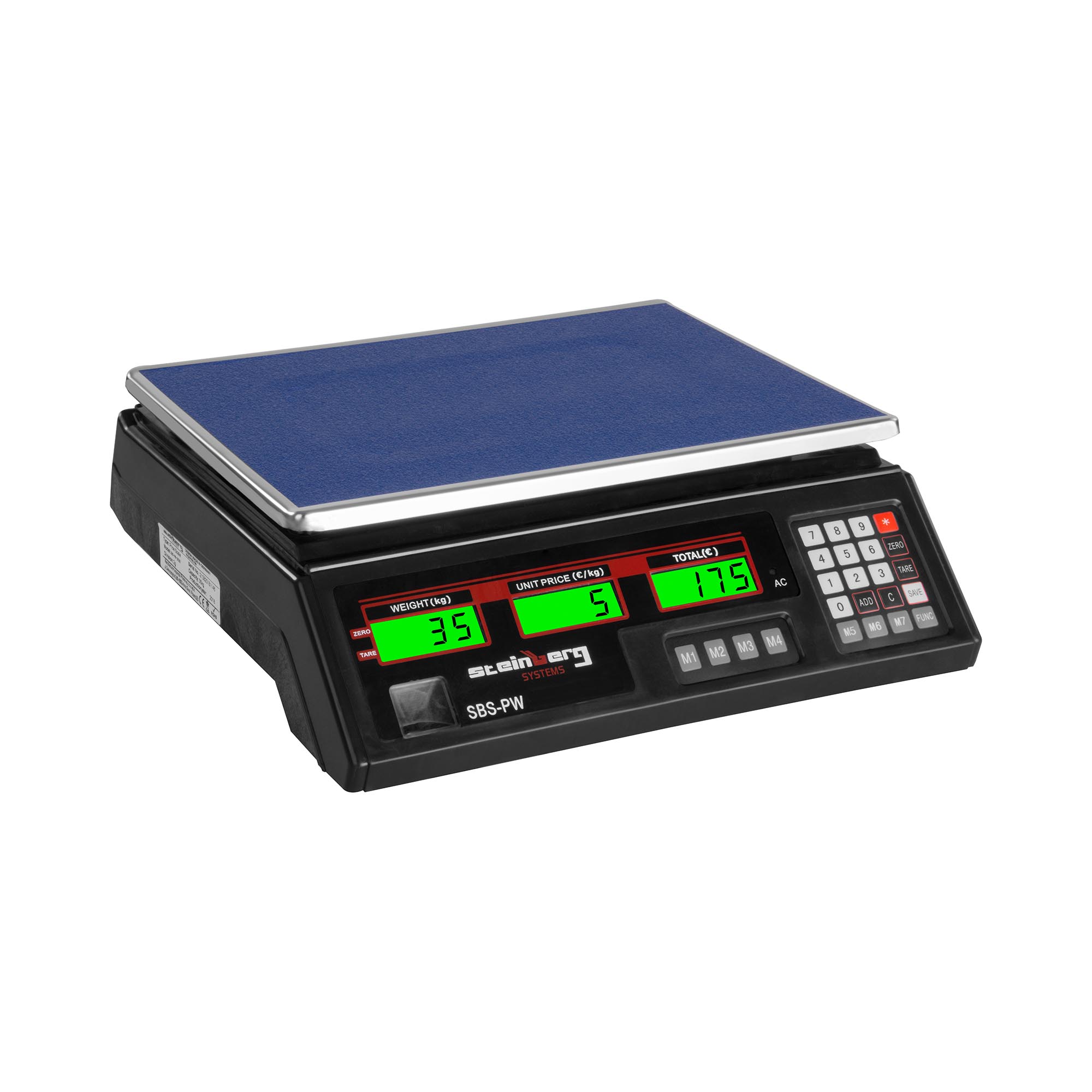 Steinberg Systems Kontrollwaage - 35 kg / 2 g - 33 x 24 cm - 6 LCD