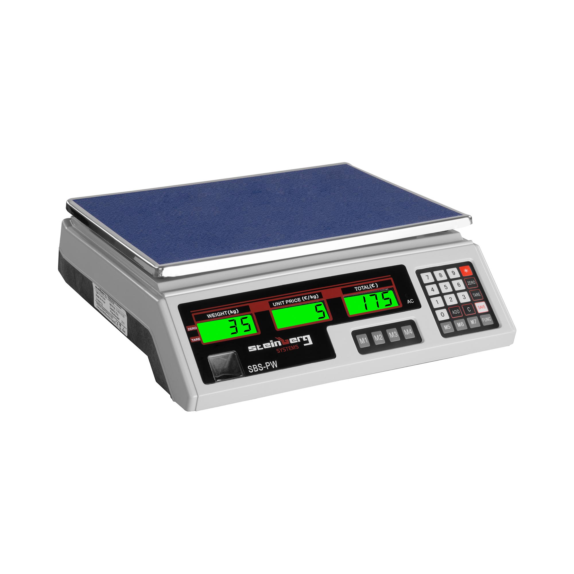 Steinberg Systems Kontrollwaage - 35 kg / 2 g - 33 x 24 cm - 6 LCD