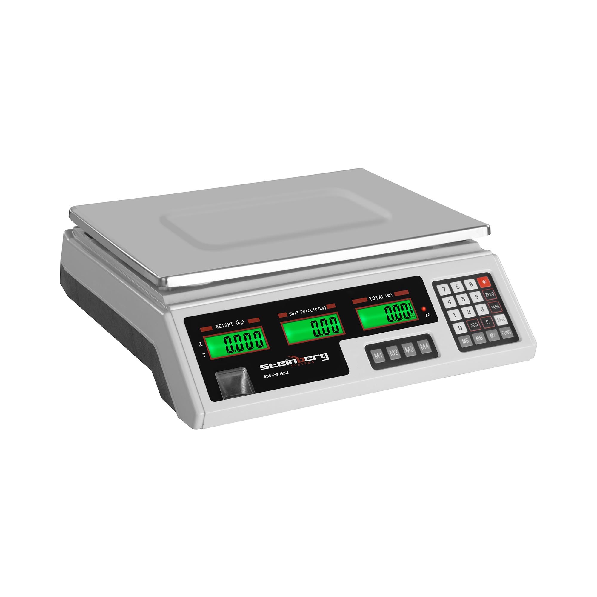 Steinberg Systems Kontrollwaage - 40 kg / 2 g - 33,9 x 23,3 cm - 6 LCD