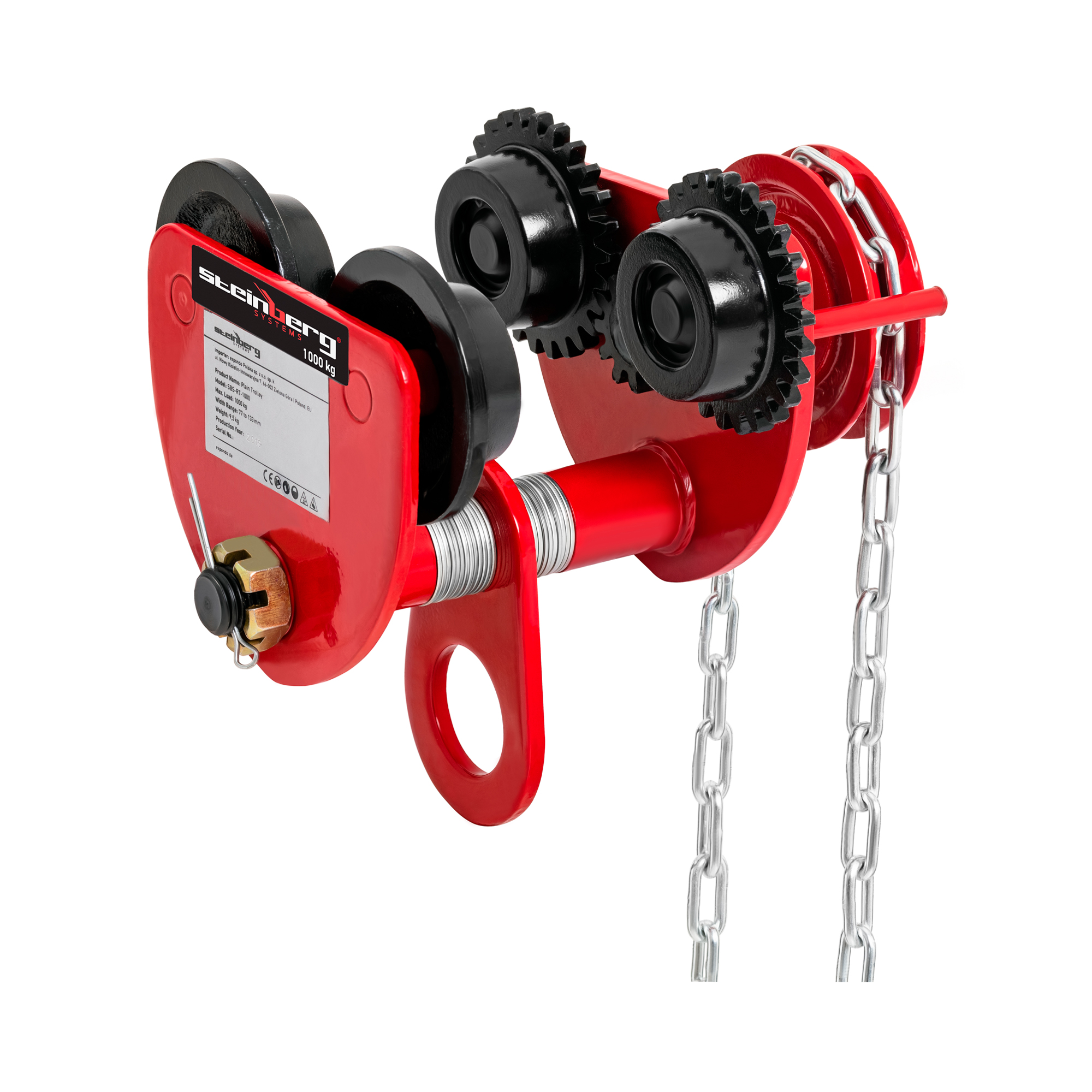Steinberg Systems Rollfahrwerk - 1.000 kg - Flanschbereich 77 - 133 mm - mit Kette
