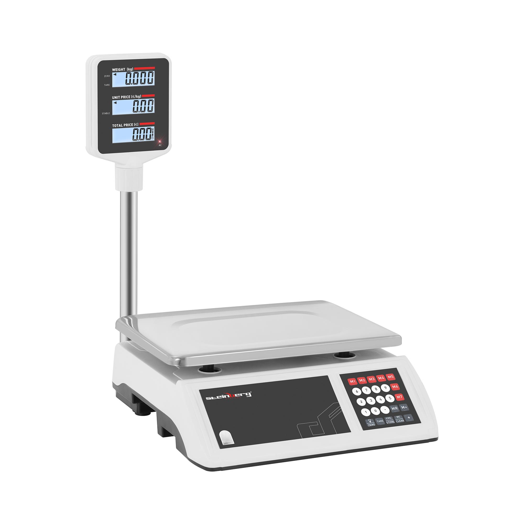 Steinberg Systems Kontrollwaage - 15 kg / 2 g - 31 x 21 cm - 6 LCD-Hochanzeige